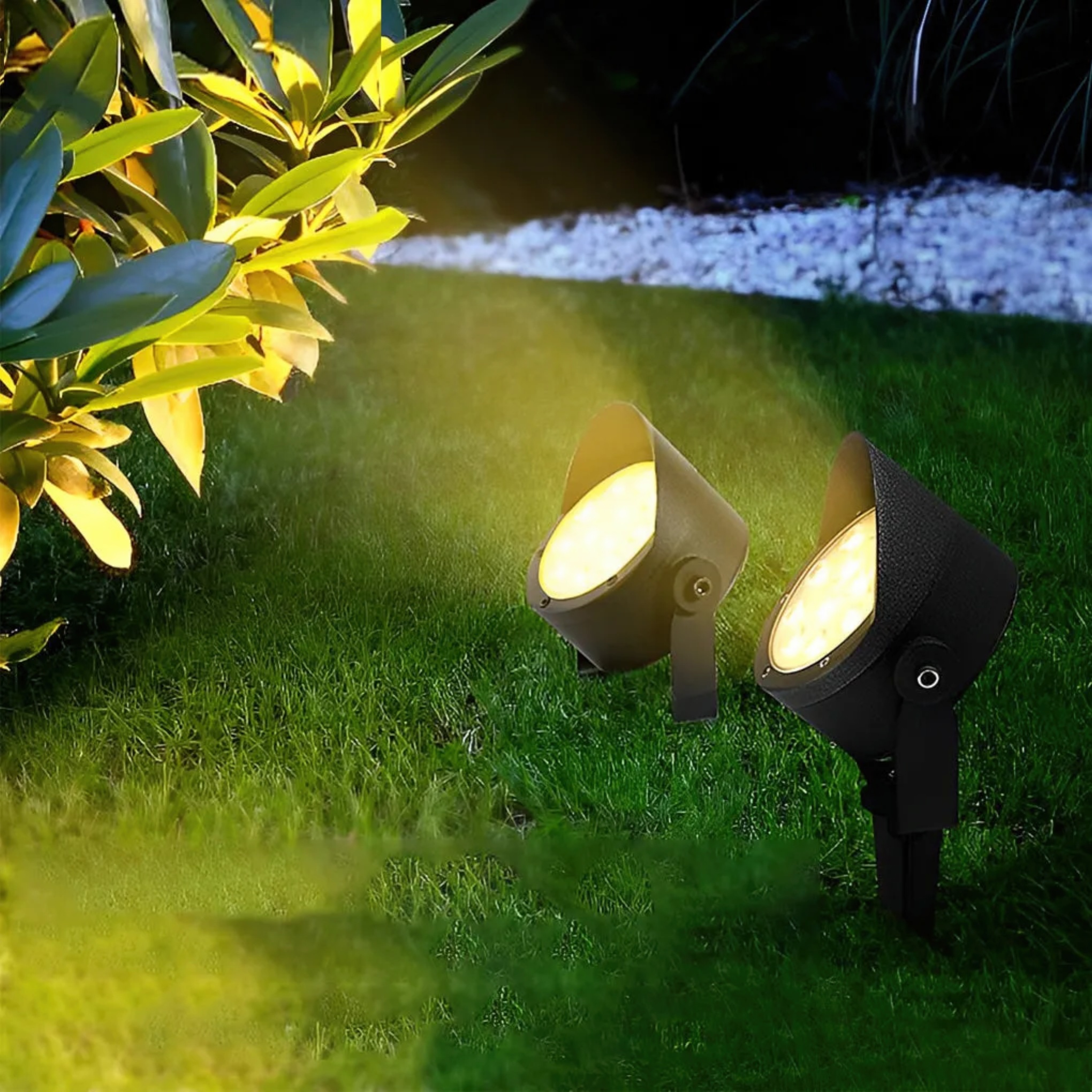 Modern spotlight anti-slip black metal spot lights — With Base