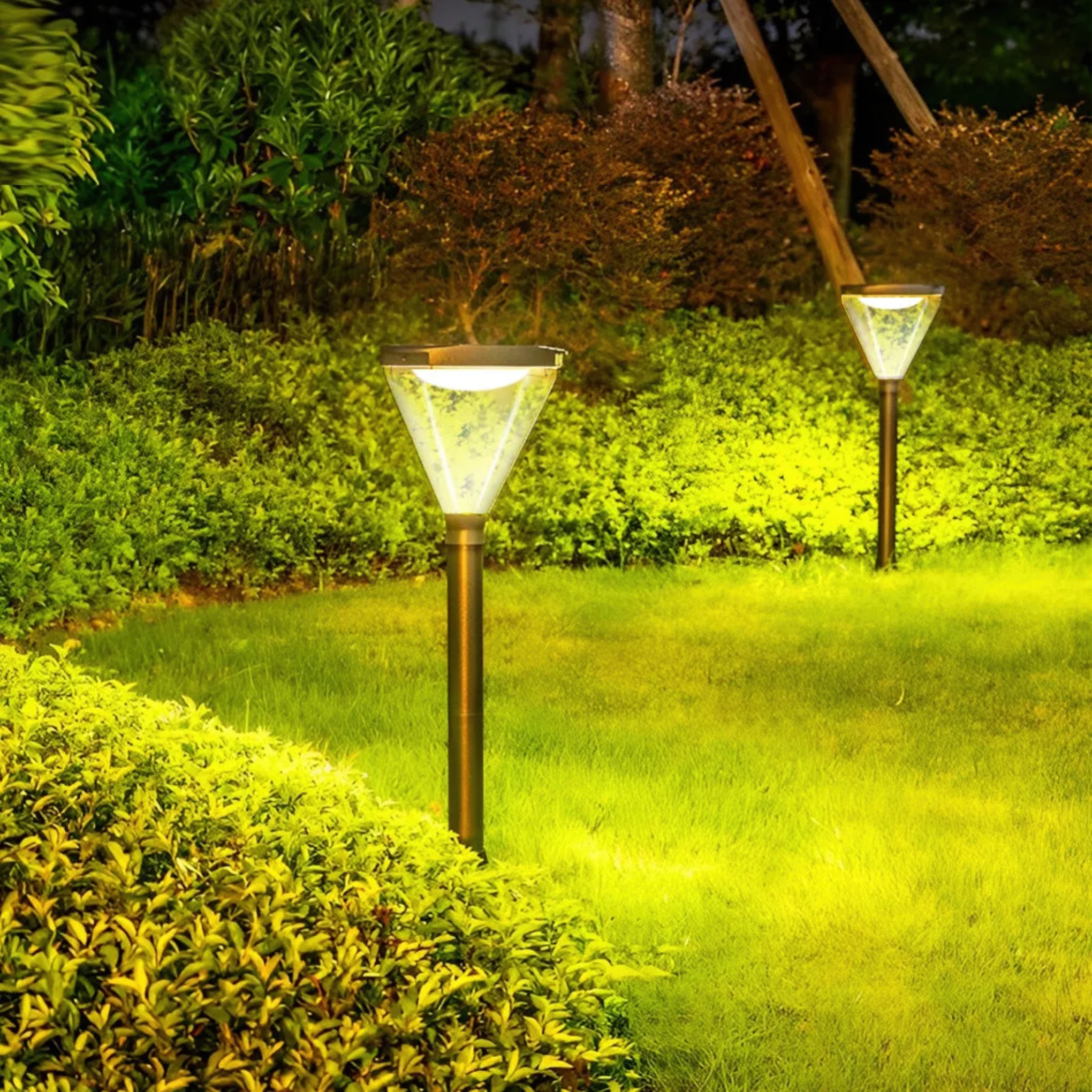 Lighom modern intelligent lawn black landscape lighting — 24" H / Set of 1