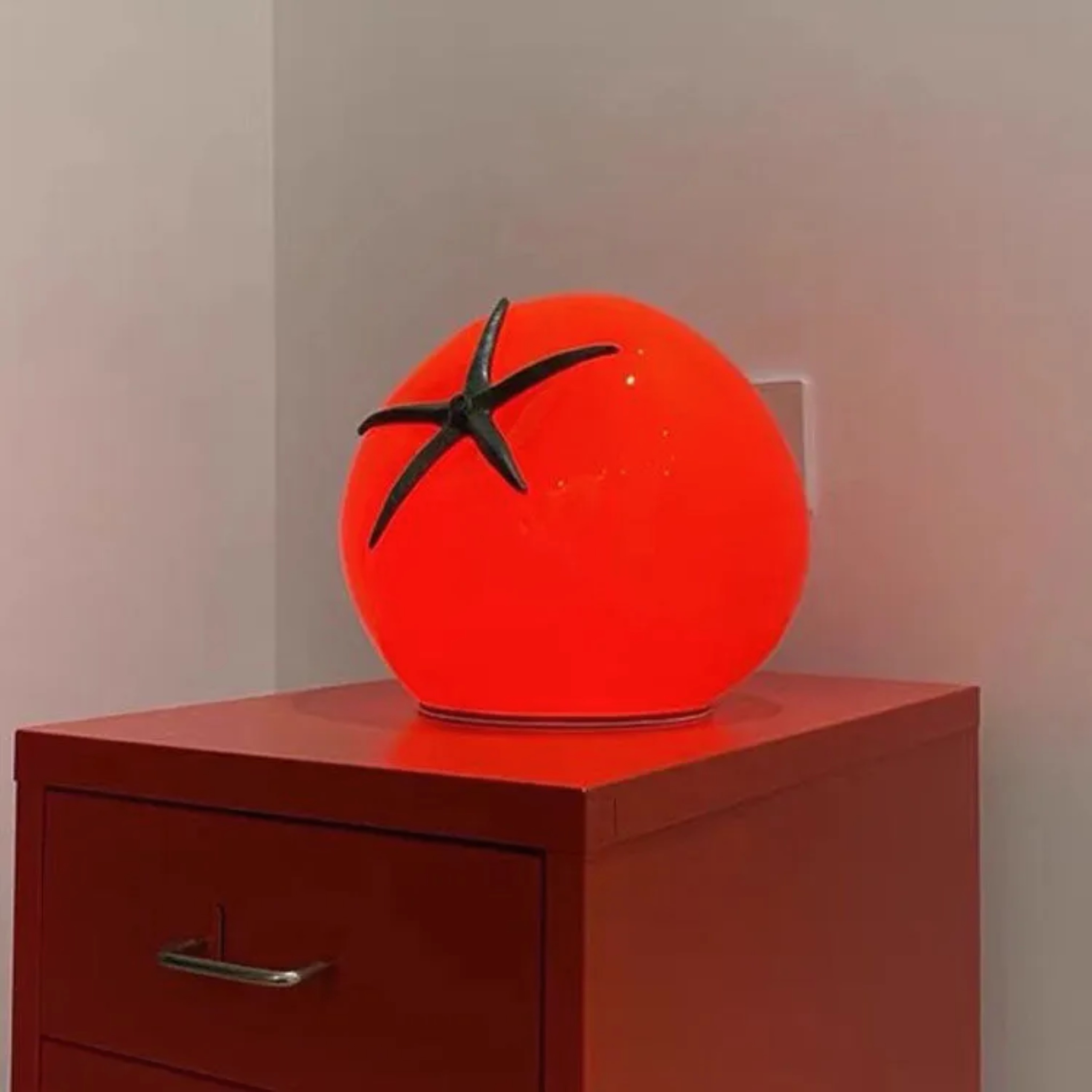Lighom art deco red table lamps