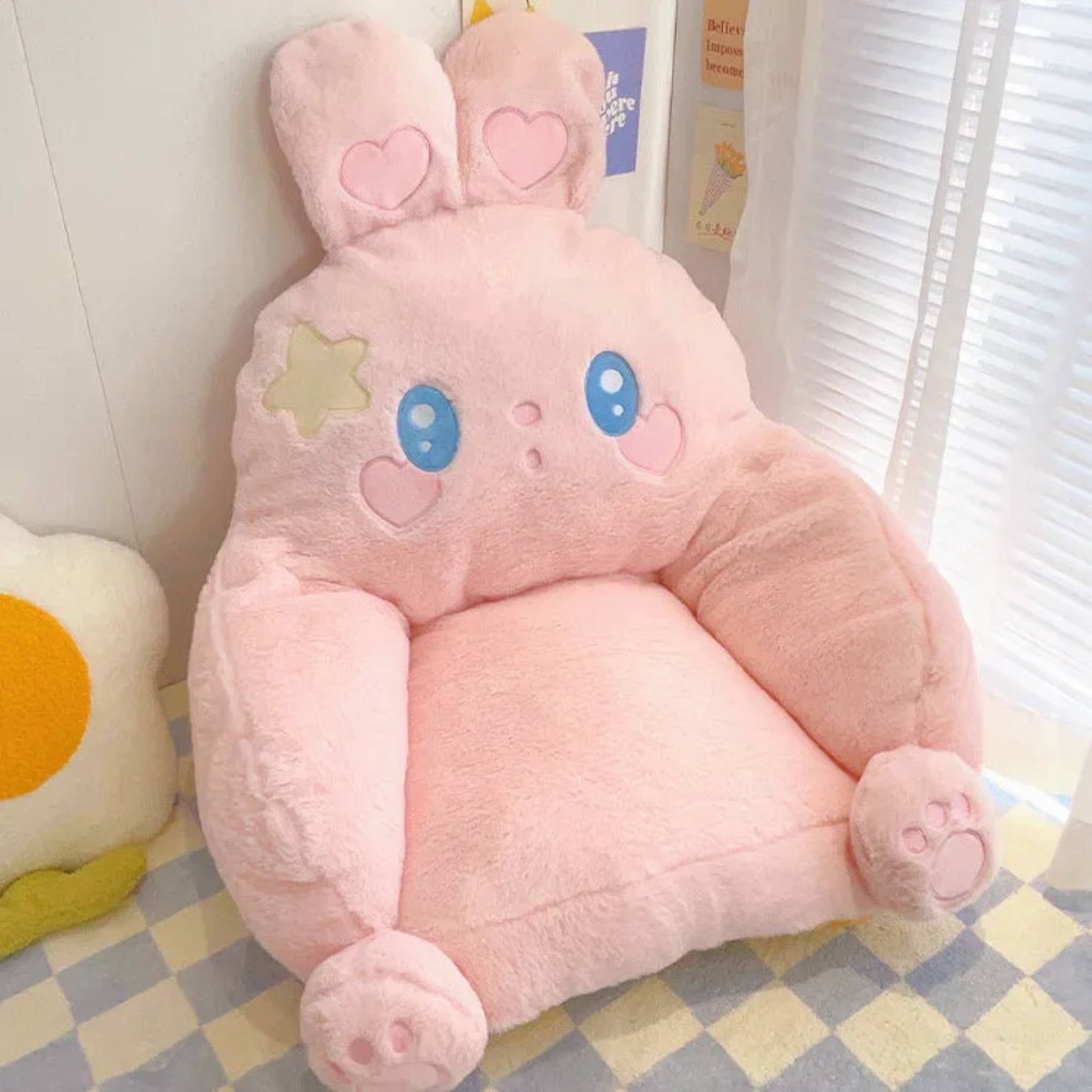 Creative artificial home yellow recliner, Lighom — Pink