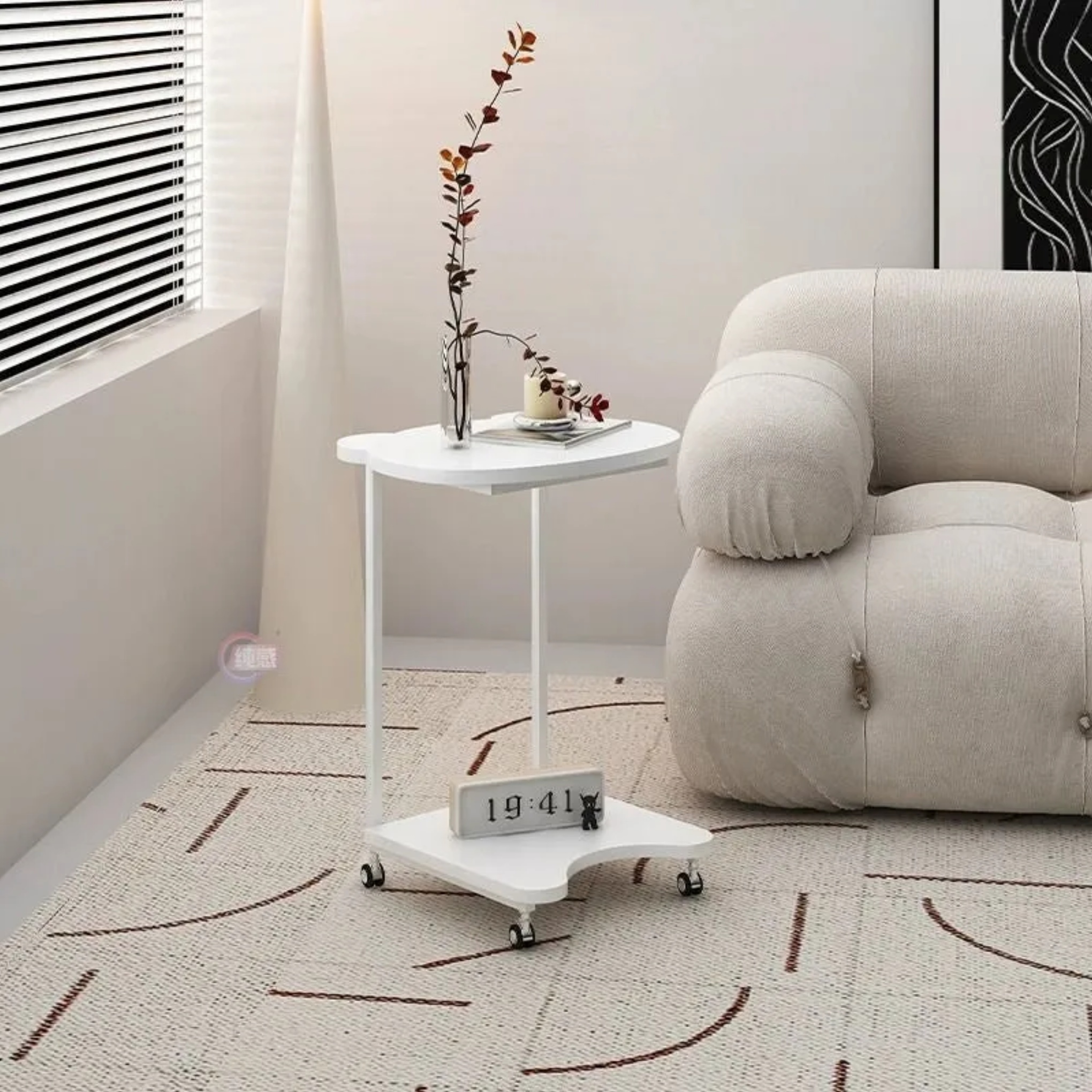 Lighom creative bear end white end & side tables
