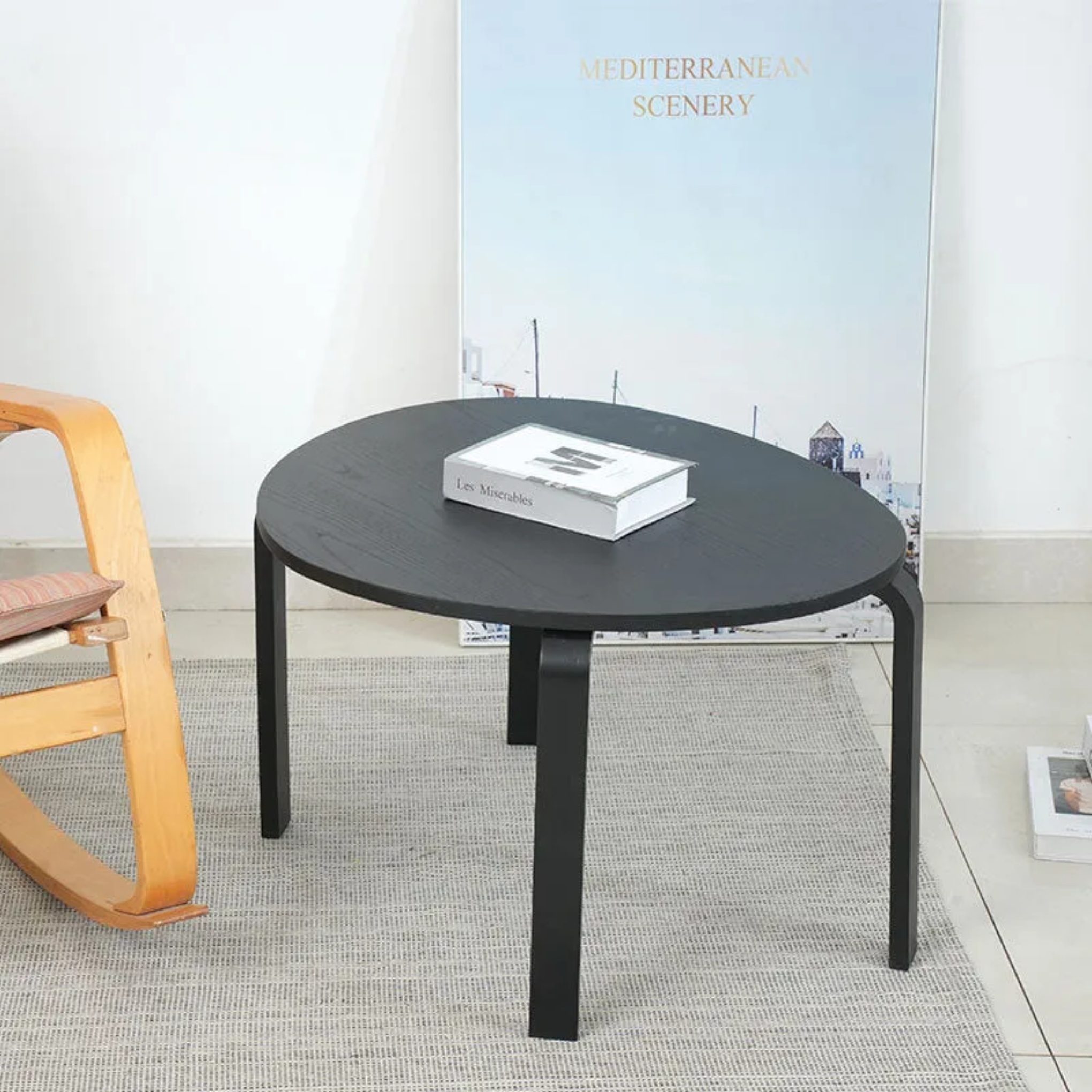 Creative round bend wood coffee tables, Lighom