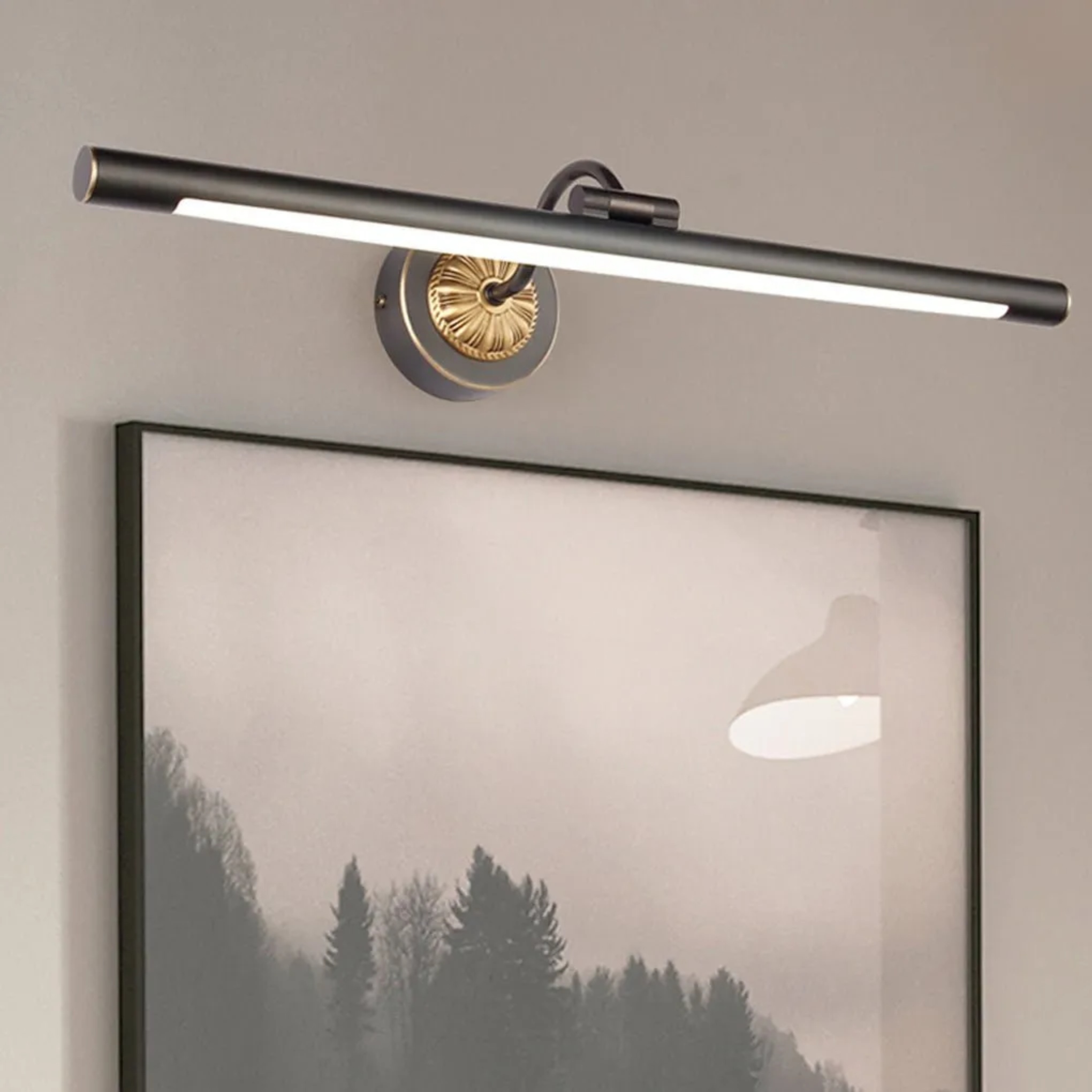 Modern 240 vanity black bathroom vanity lighting in copper — 17" L