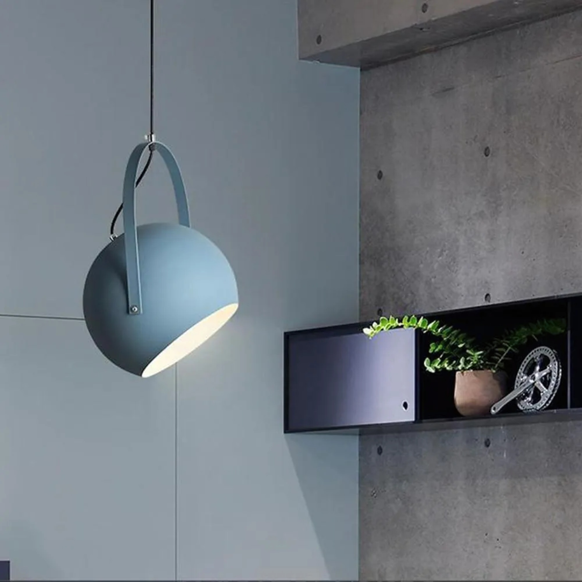Yellow modern island bowl-shaped pendant lighting