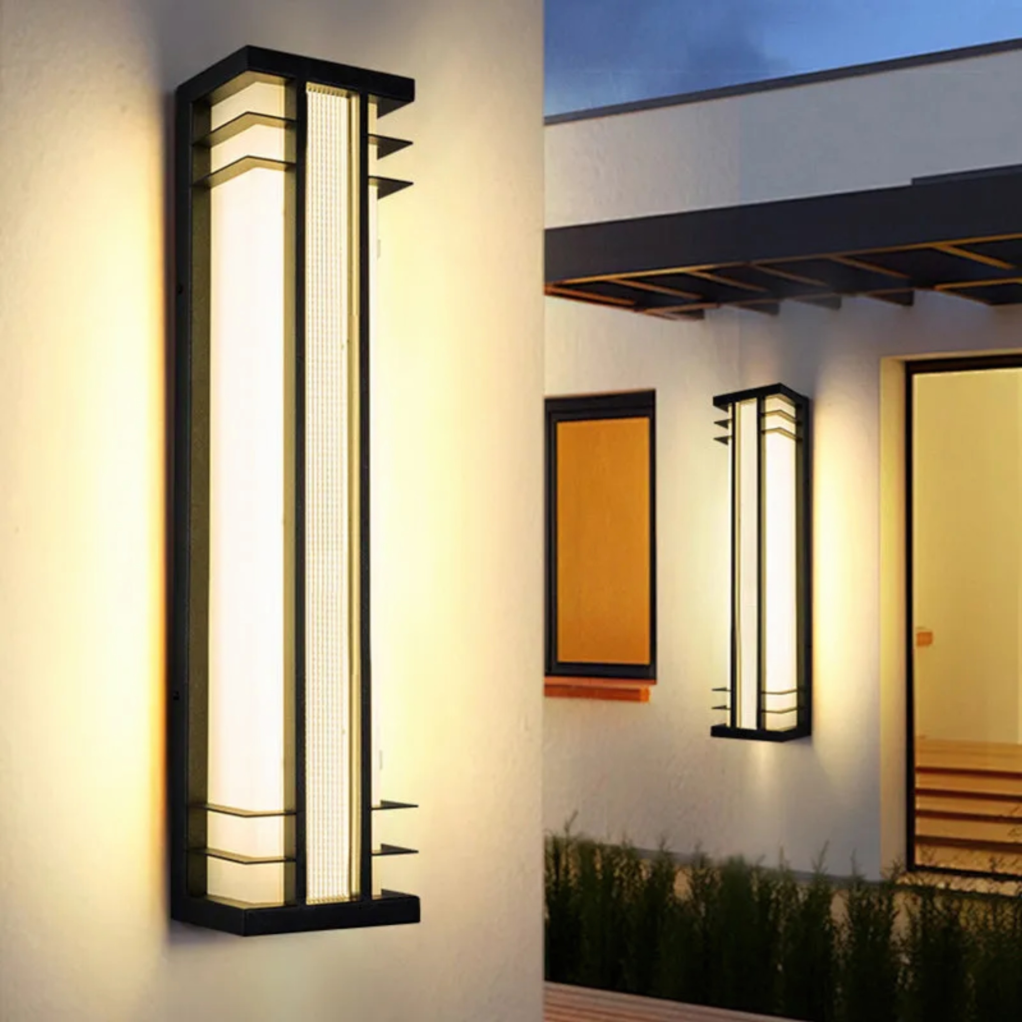 Lighom chinese sensor motion acrylic outdoor wall lighting — 11.81" H x 6.3" W x 4.72" D