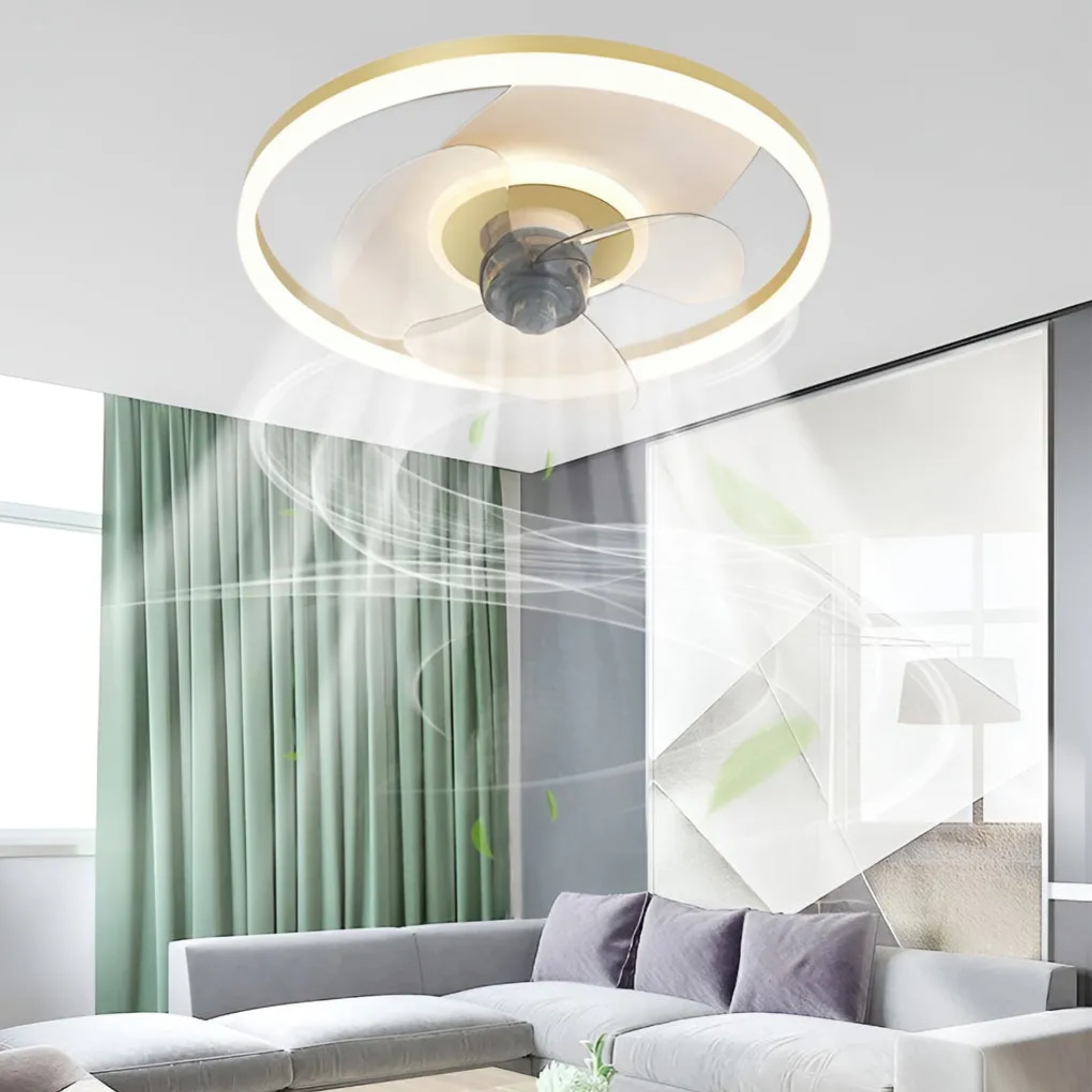 White modern inverter stepless ceiling fans