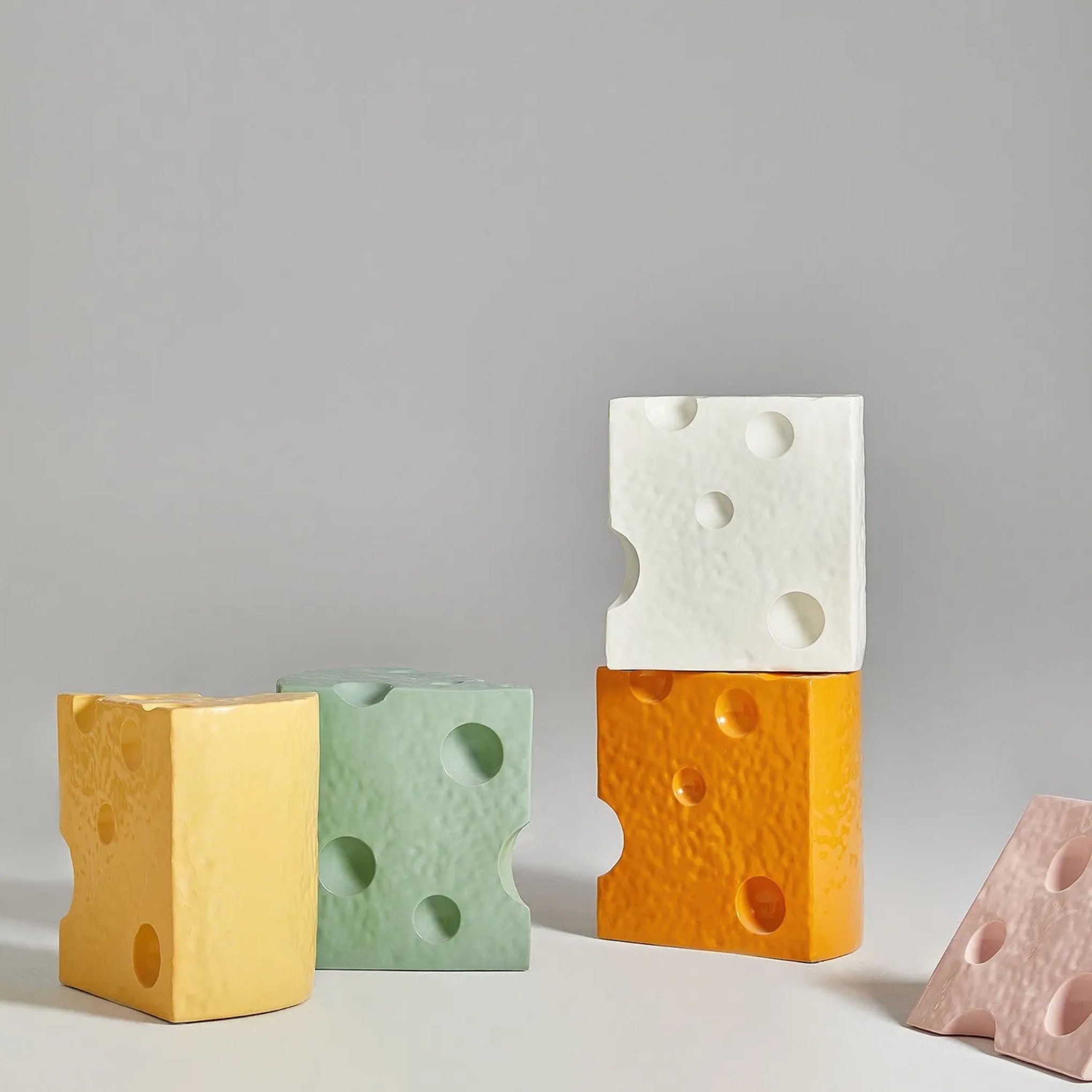 Lighom creative cheese end acrylic end & side tables — Yellow