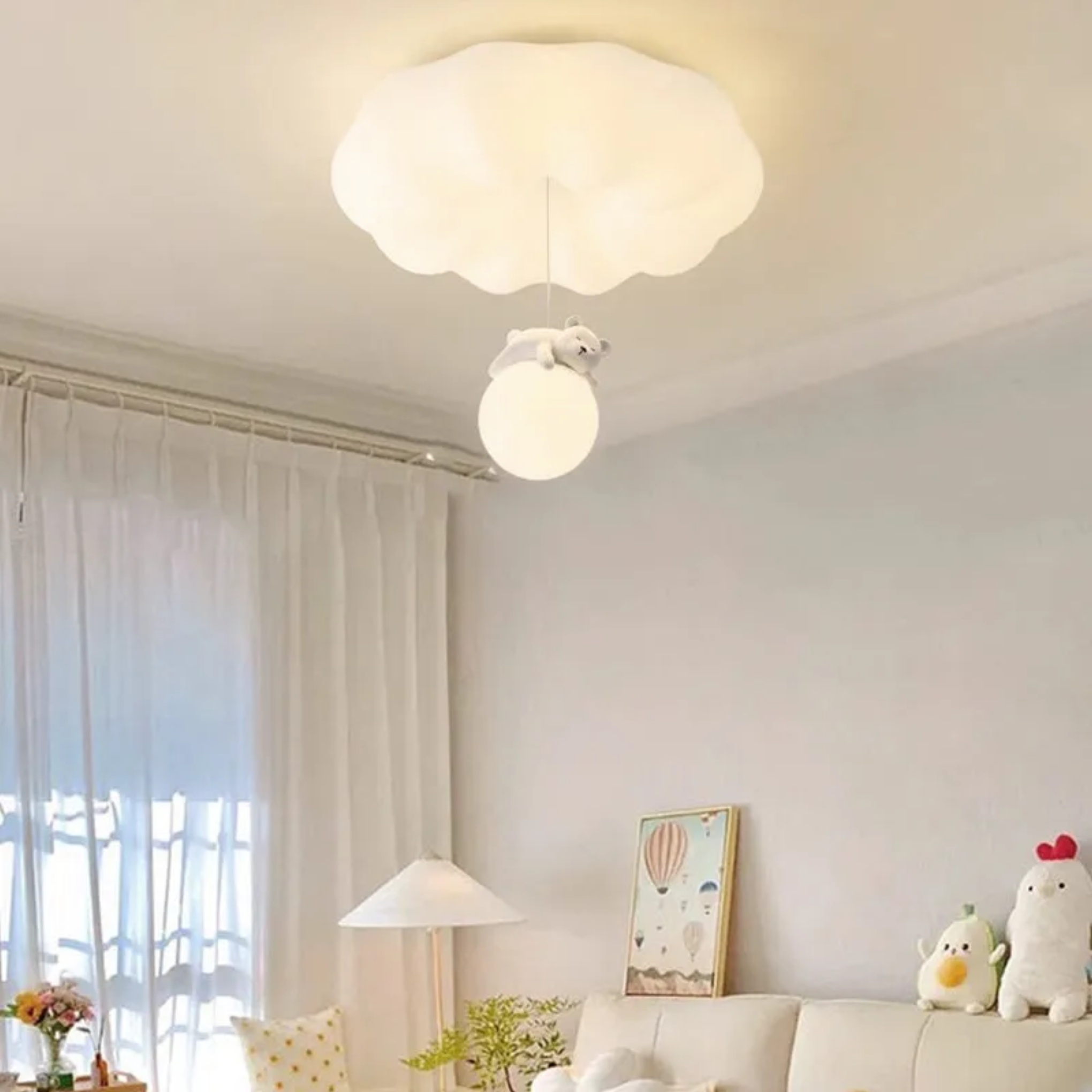 Lighom kids cloud iron flush mount lighting for bathroom — Small (12"H / 110V-120V (US/CA)