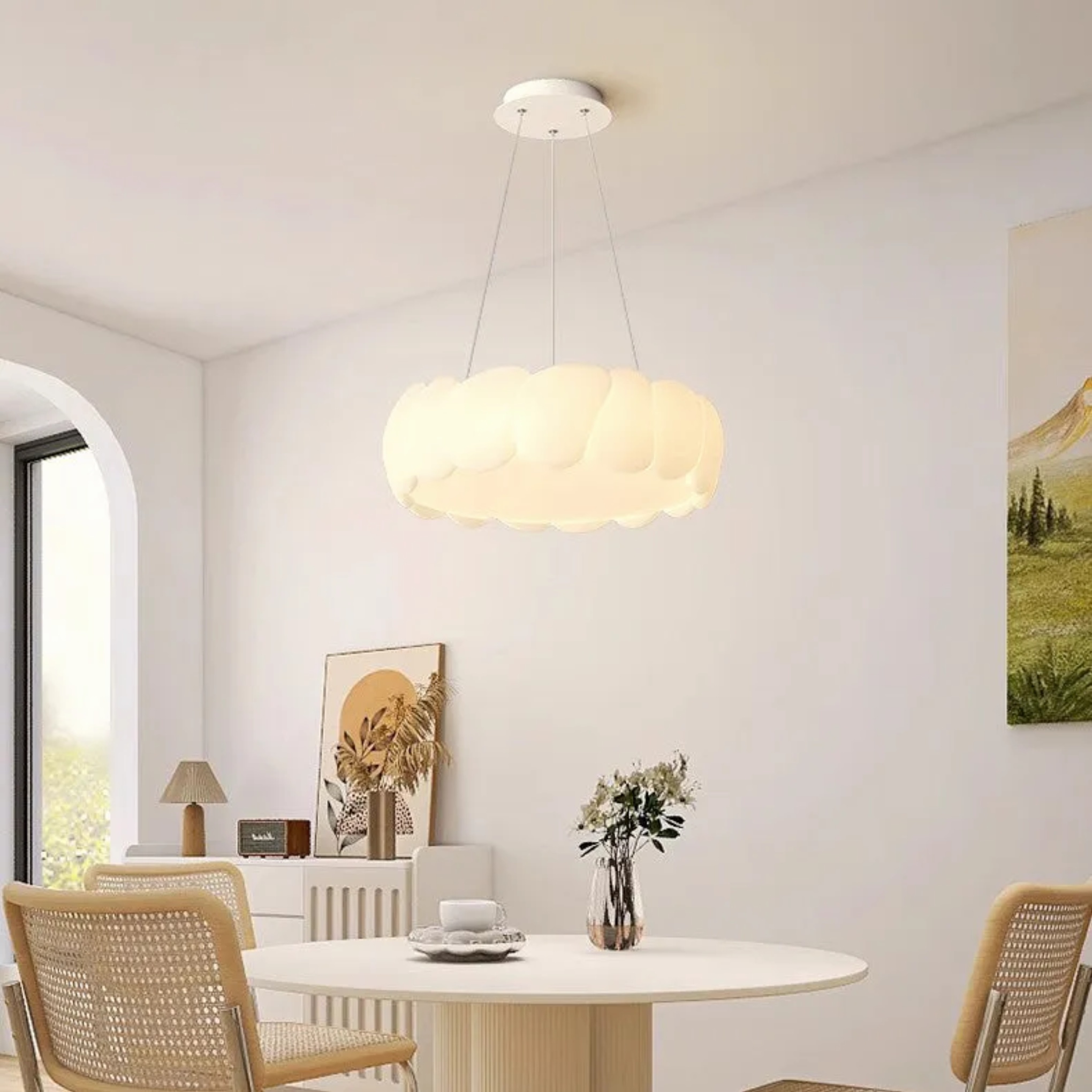 Creative round bubble yellow iron chandeliers, Lighom — 110V-120V (US/CA