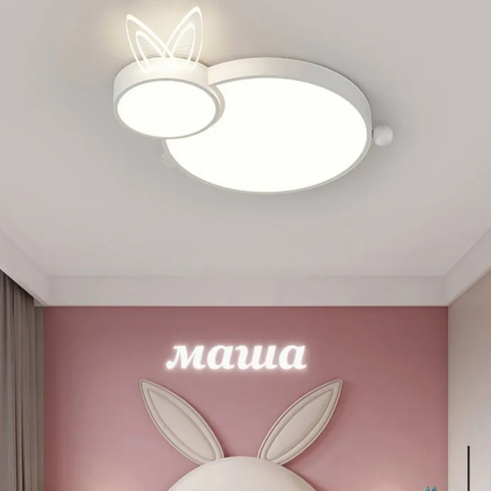 Iron flush mount lighting in white — 110V-120V (US/CA)