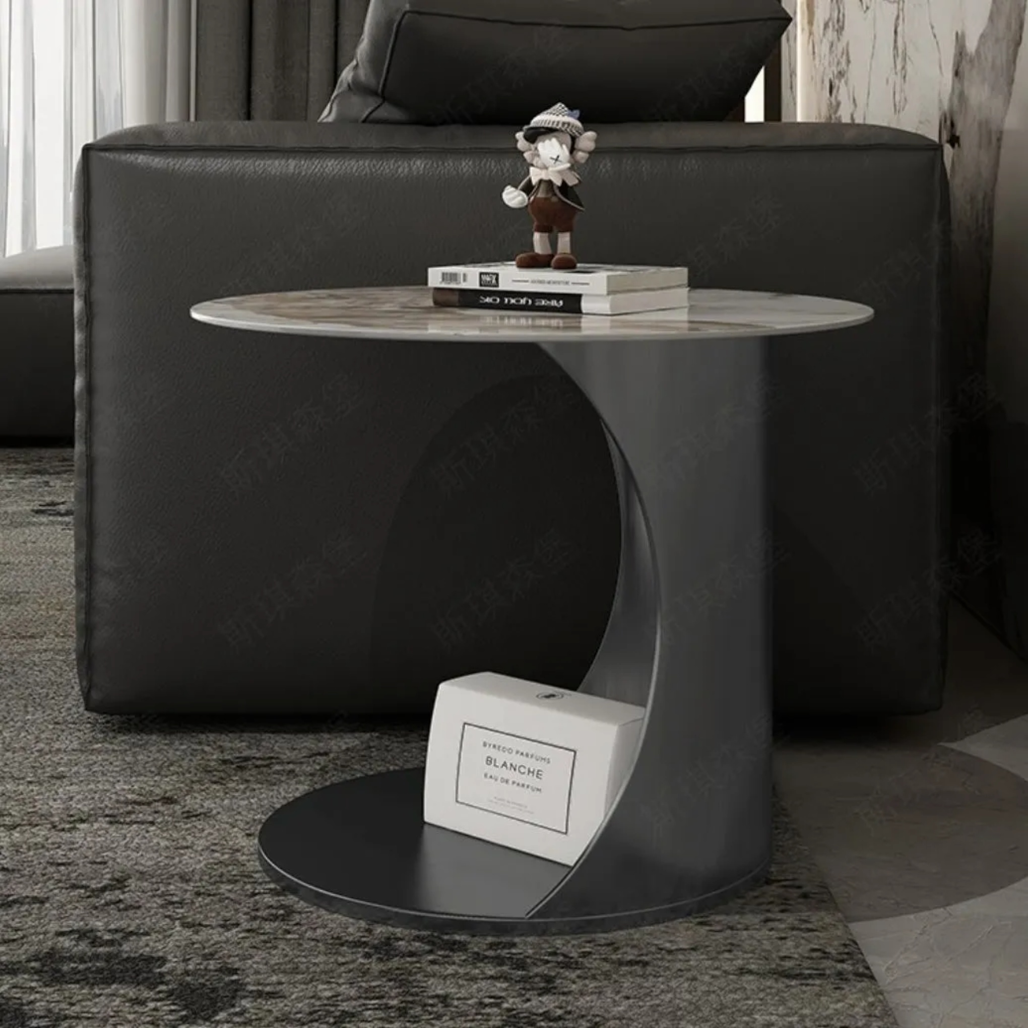 Luxury pattern coffee tables in steel marble