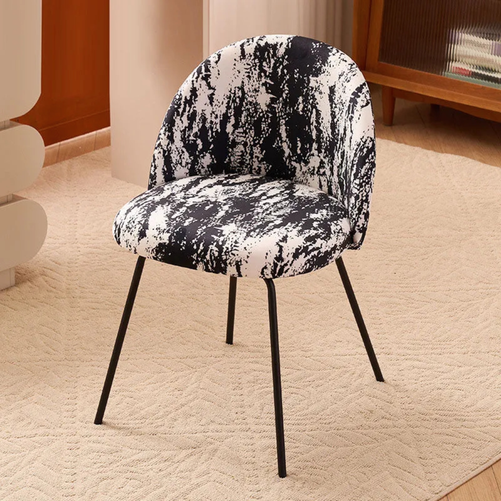 Creative flannel solid wood vanity stools, Lighom — Variant A / Metal