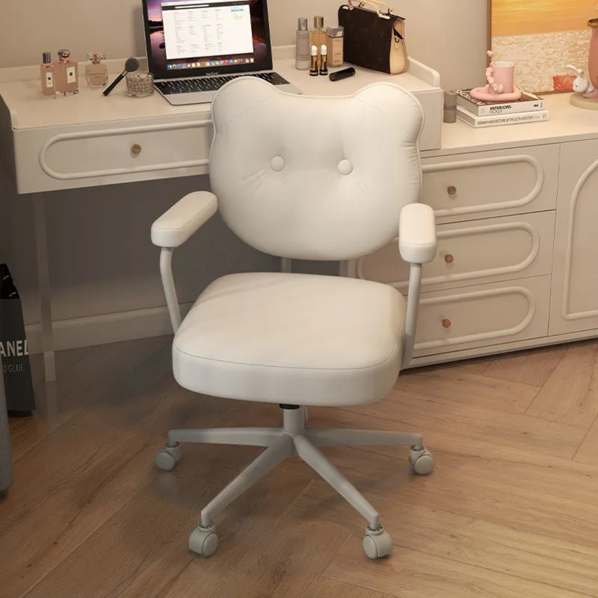 Creative vanity square vanity stools in leather steel