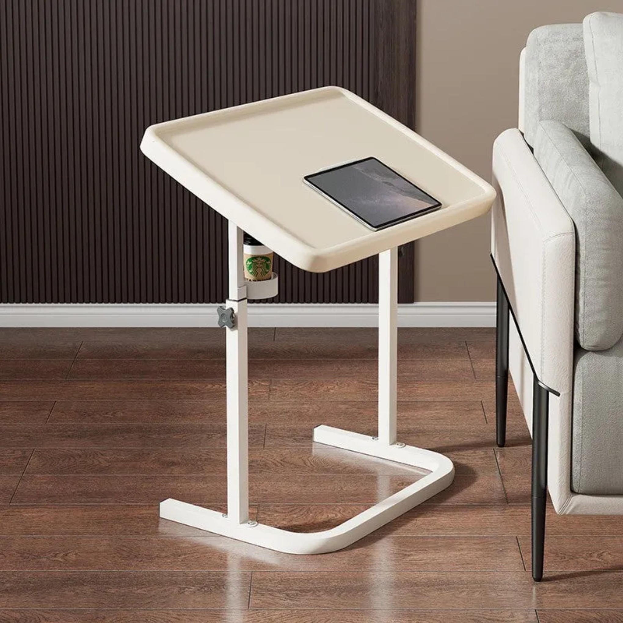 Beige steel rectangular coffee tables - minimalist
