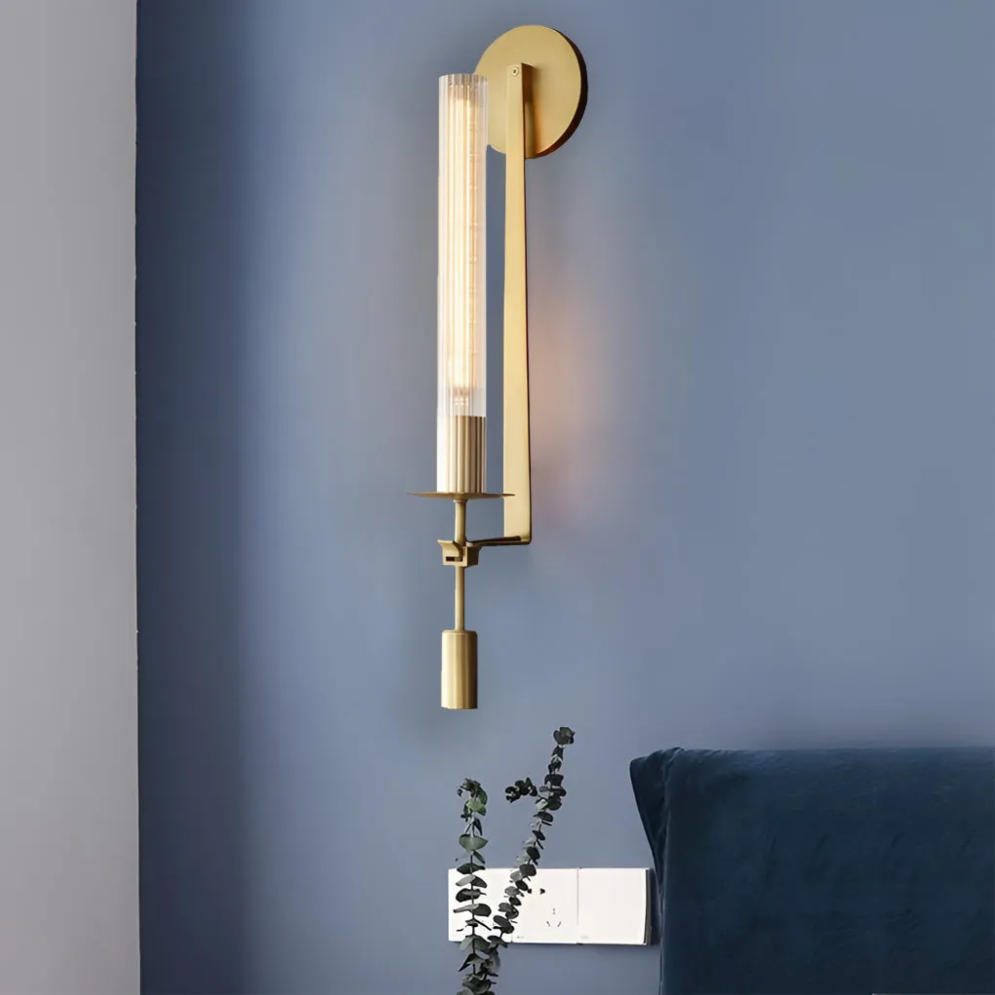 Crystal Shade E14 Postmodern Plug-In Wall Light