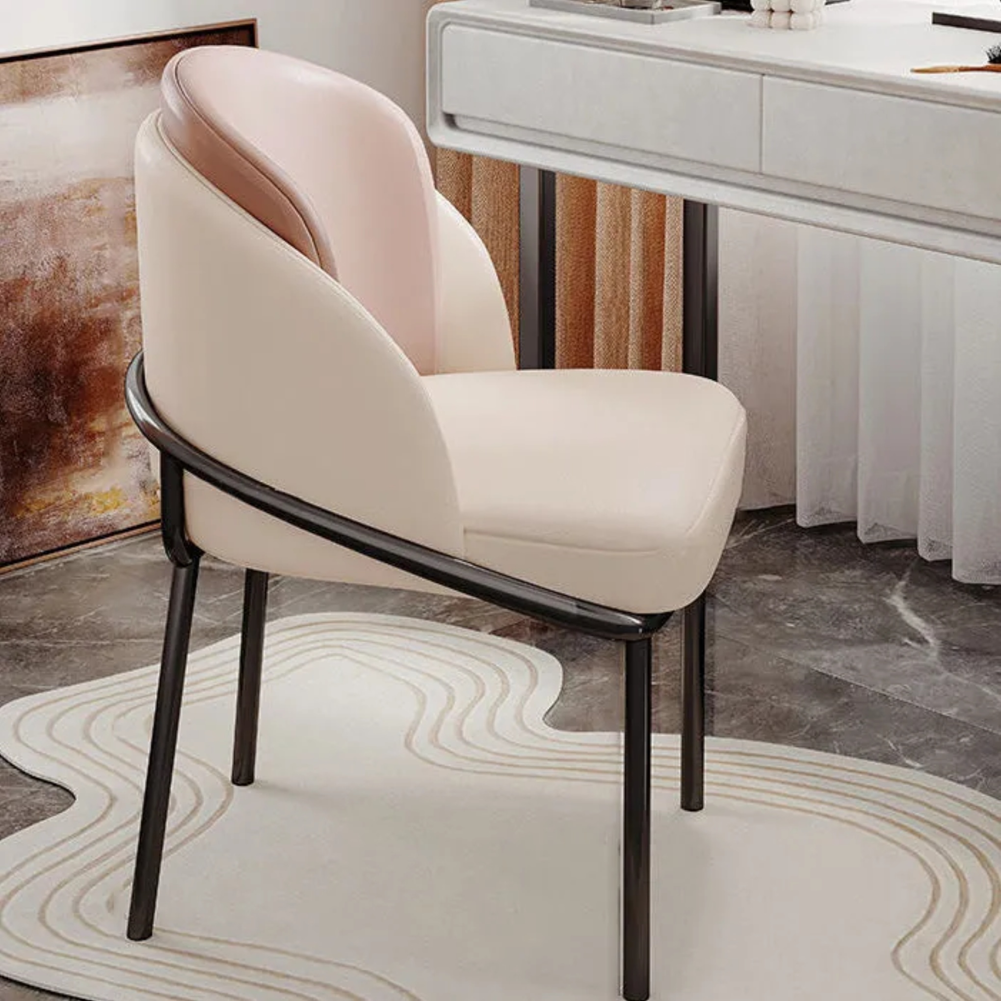 White luxury legs vanity stools