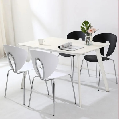 Lighom traditional triangular back black dining chairs & benches