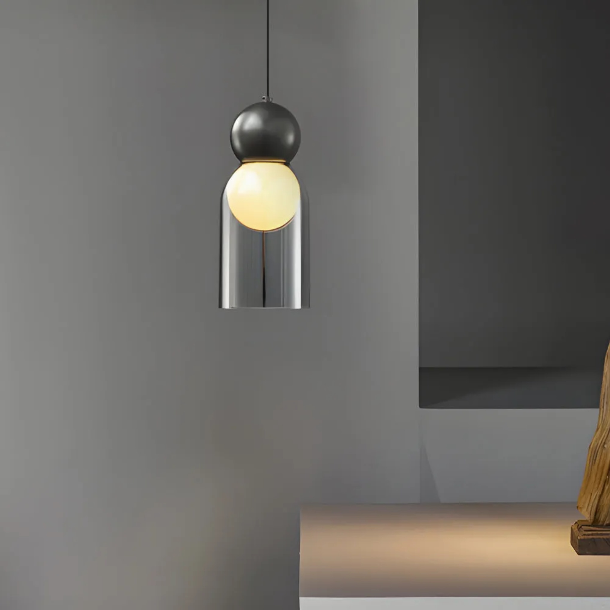 Modern gourd 3-step bronze pendant lighting, Lighom — 3.9"X9.1" / Copper