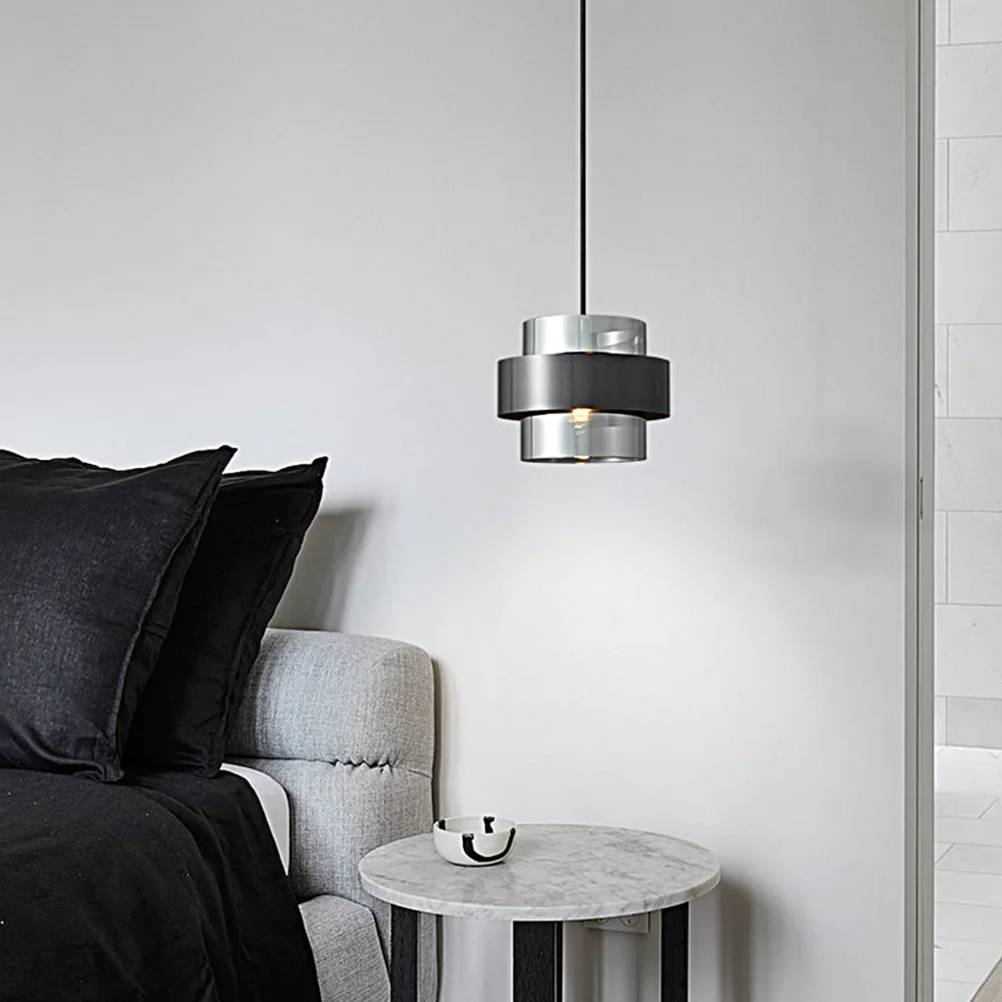 Bronze modern ring three-step pendant lighting — Copper
