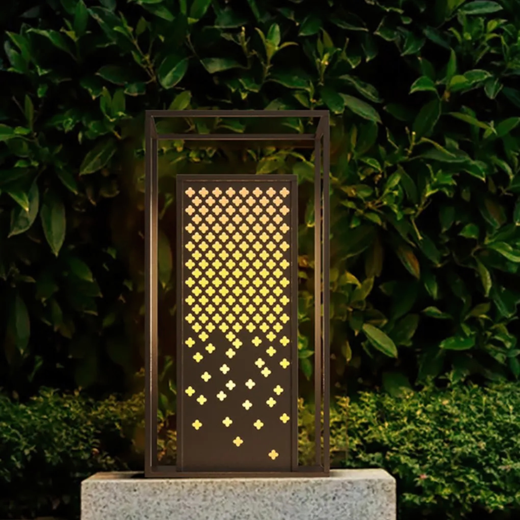 Lighom industrial retro pattern brown landscape lighting — 7.87" W x 13.77" H / Set of 1