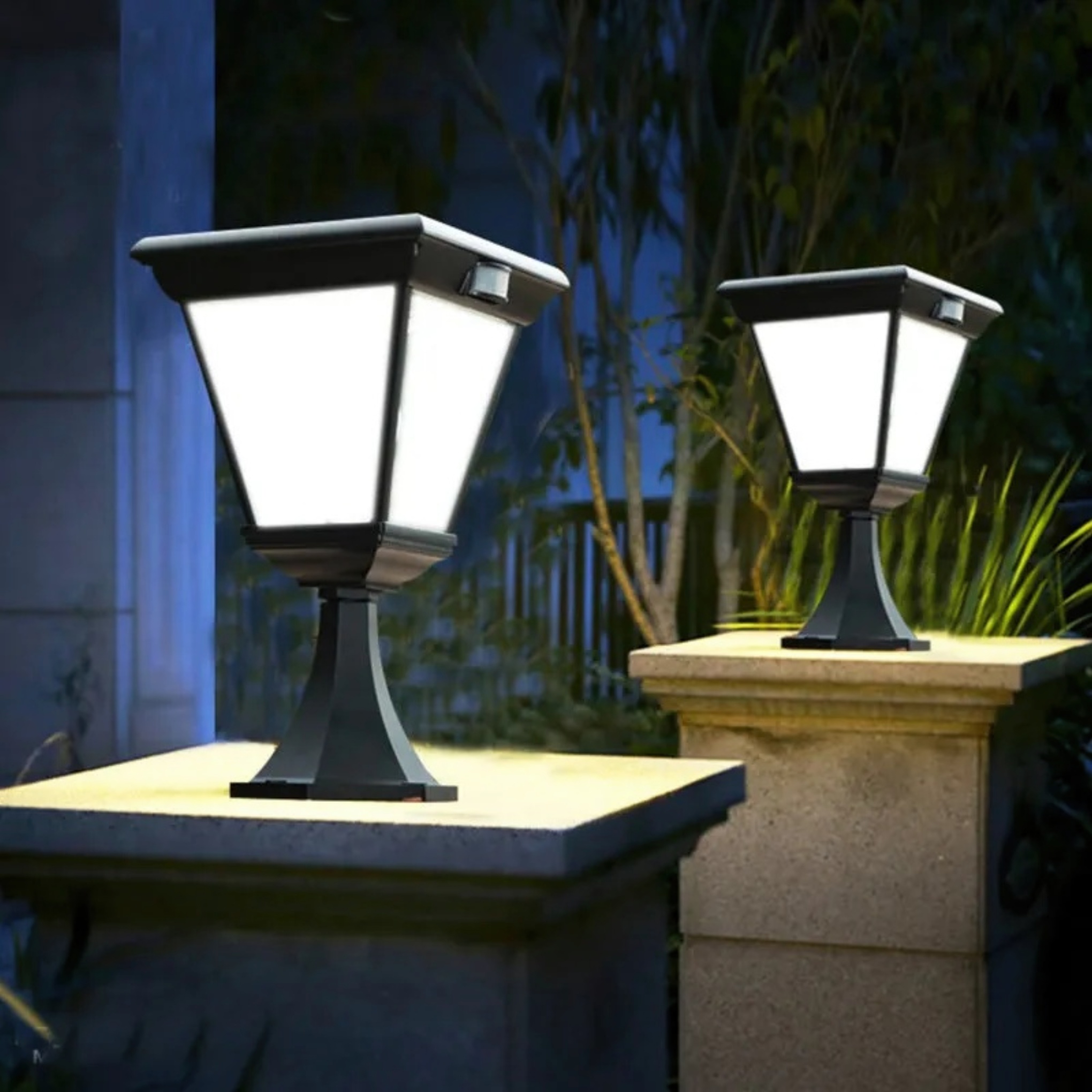 Contemporary sensor home aluminum outdoor lanterns & lamps — Variant A