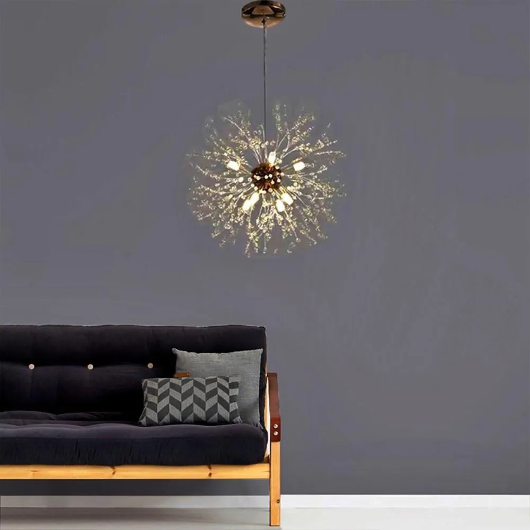 Modern globe innovative gray metal pendant lighting, Lighom — Polished Chrome