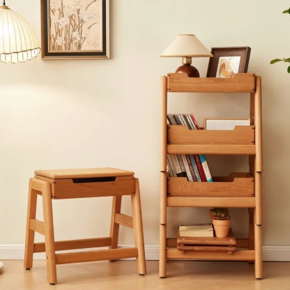 Traditional backless stackable wood dining chairs & benches