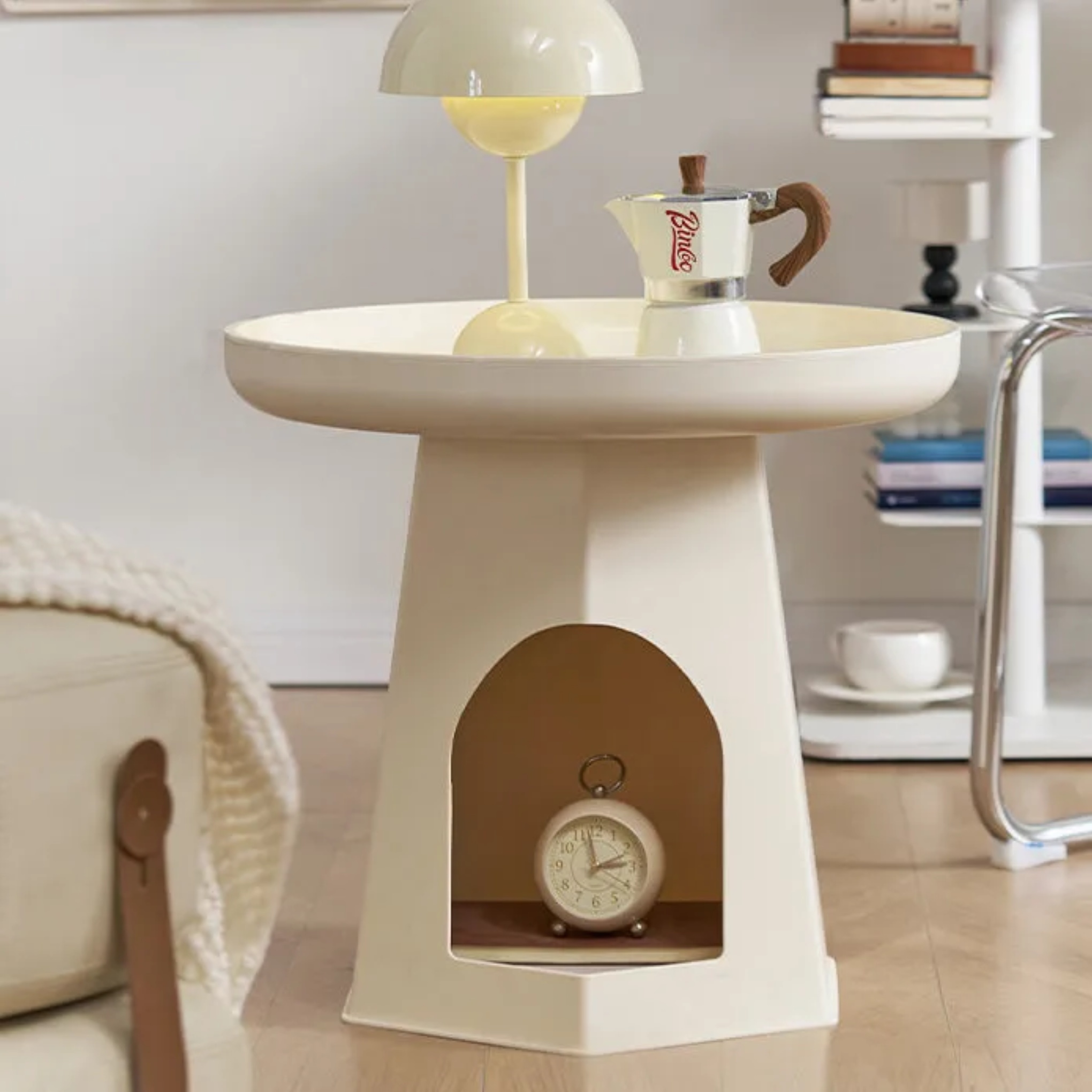 Lighom round storage resin coffee tables for bedroom — Variant A