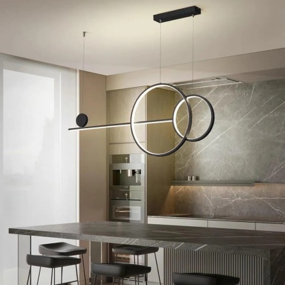 Modern linear small pendant lighting in synthetic — White / Cool White (6000K)
