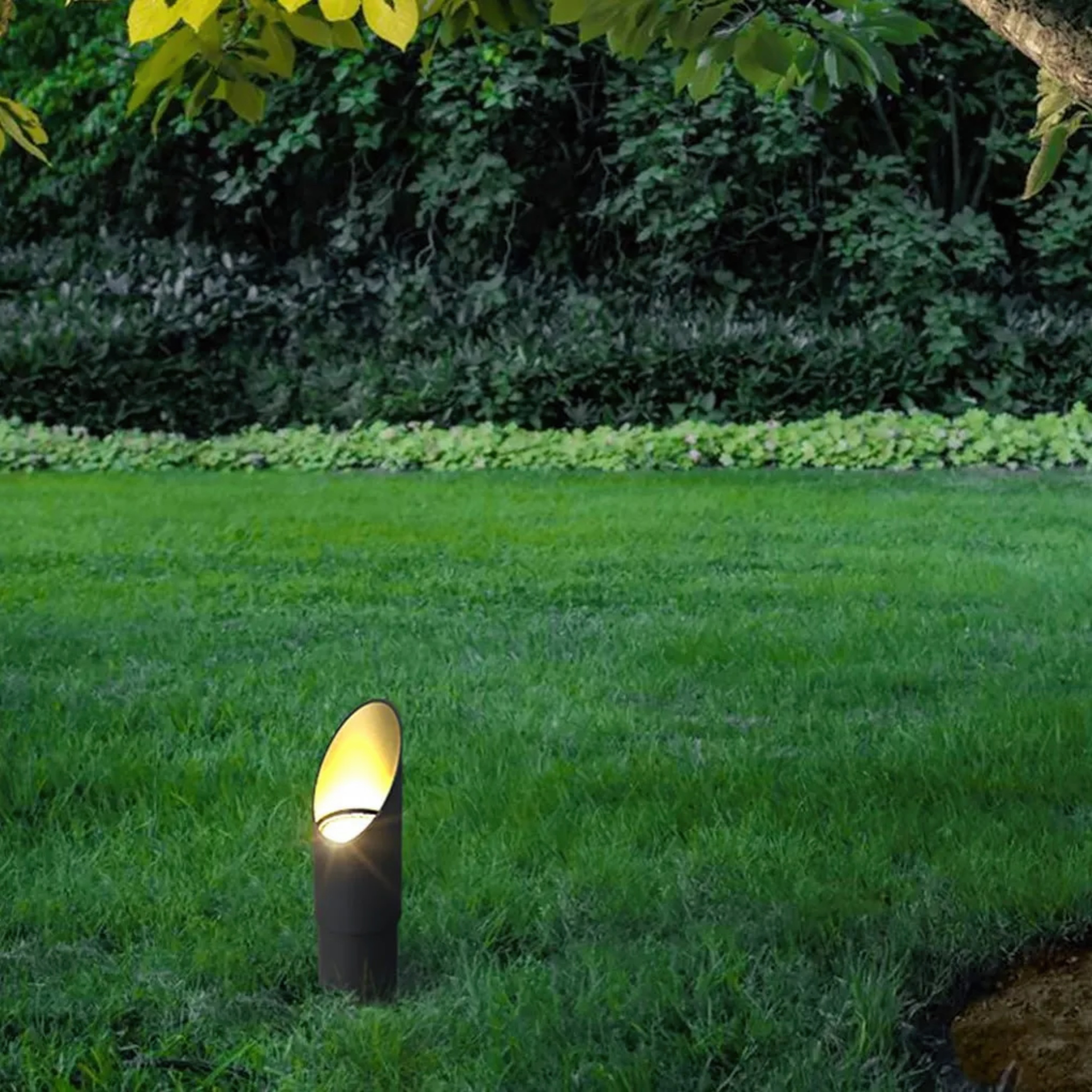 Industrial spotlight lawn gray metal glass aluminum spot lights