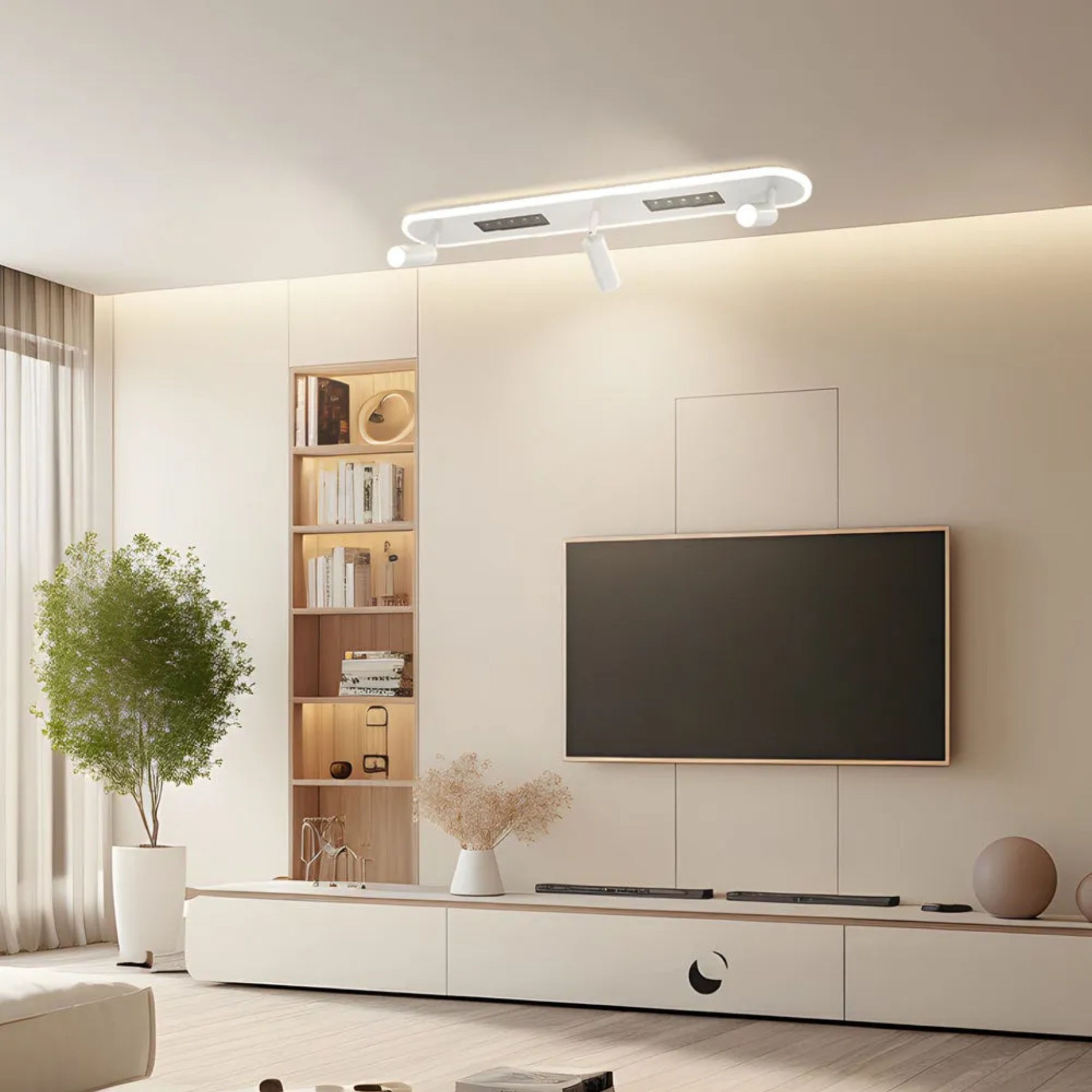 Modern long spotlight black directional & spot lights — 31.5" L / White