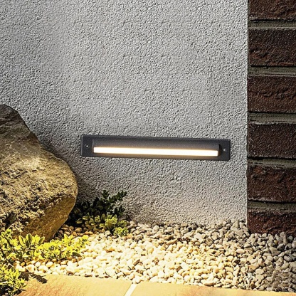 Black industrial strip long outdoor wall lighting