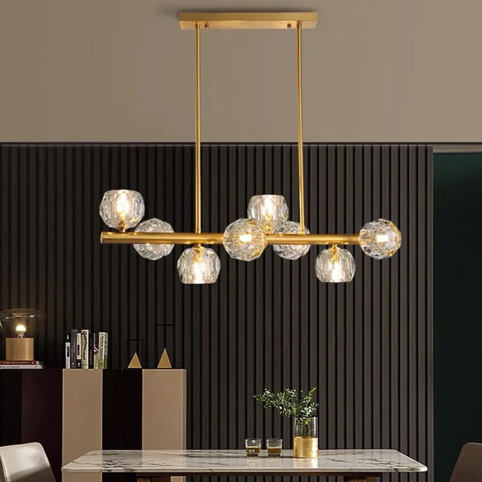 Lighom globe cluster metal flush mount lighting for hallway — 8-Light