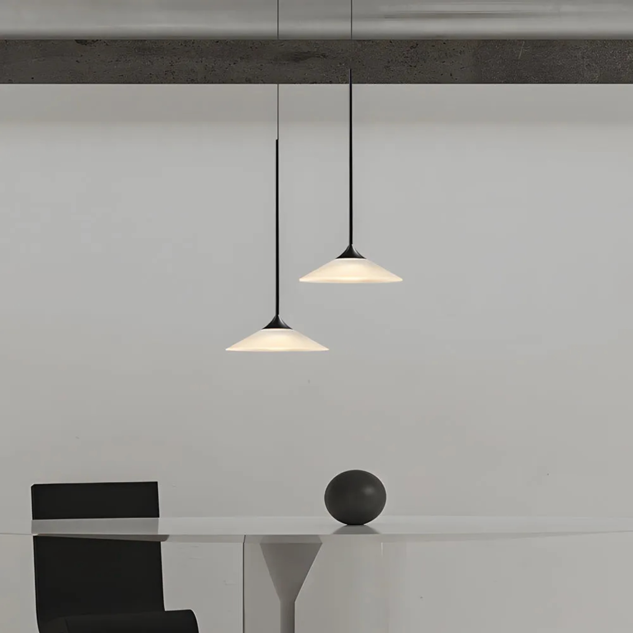 Black modern cone mini pendant lighting