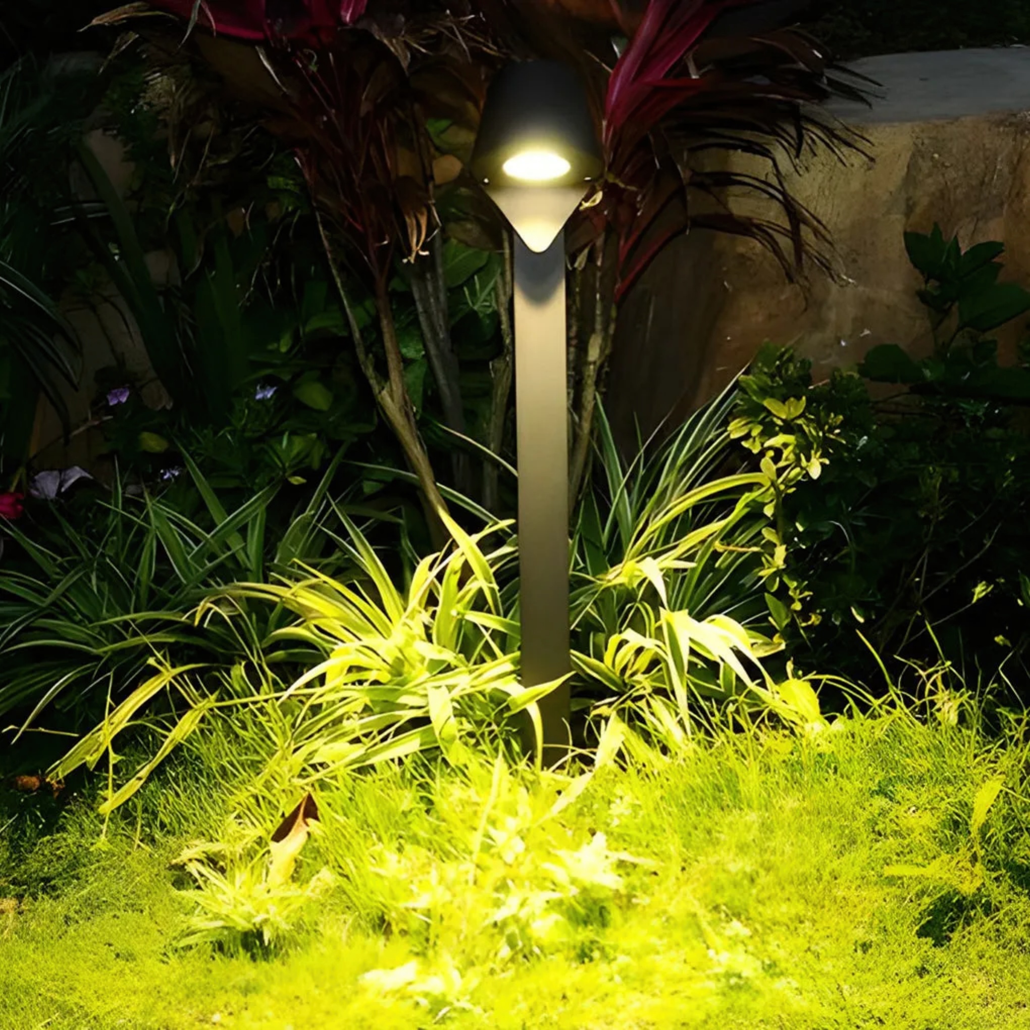 Lighom industrial 10w black landscape lighting in metal aluminum