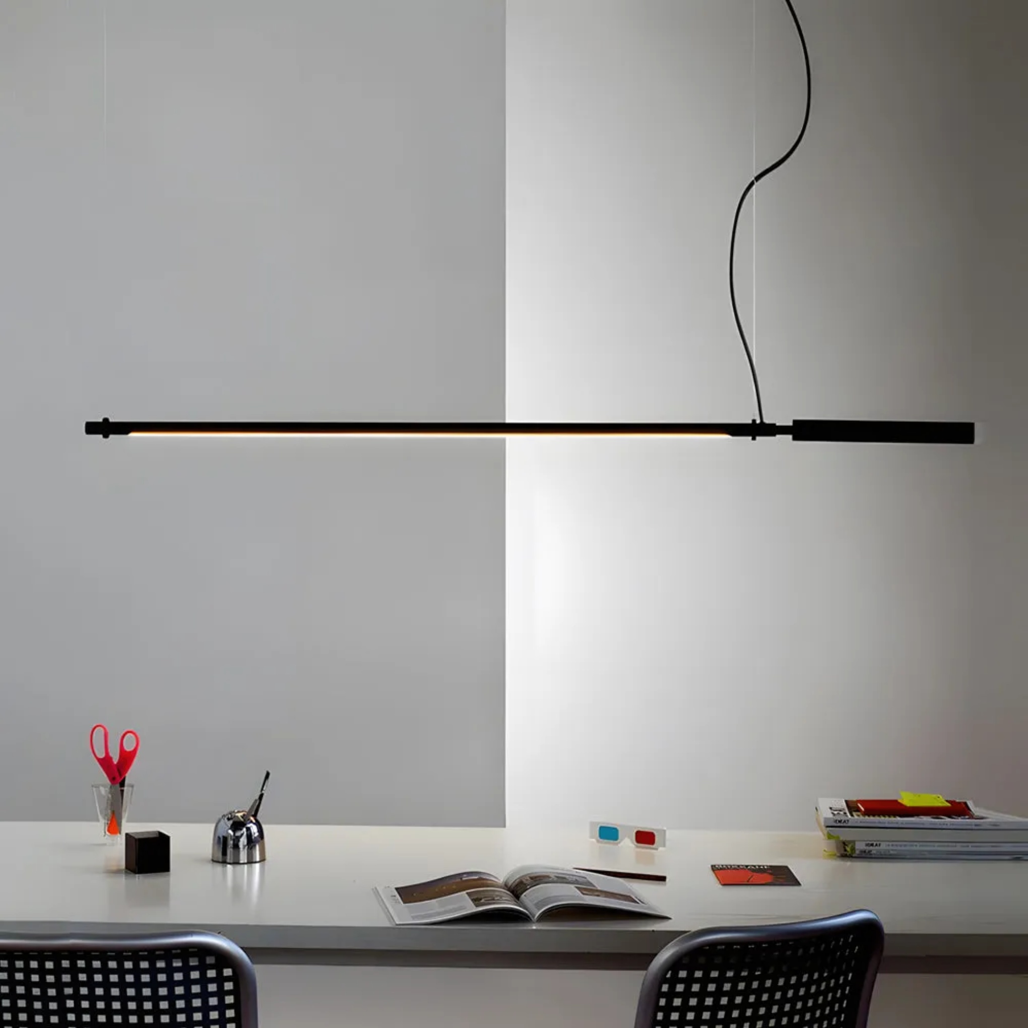 Lighom linear acrylic pendant lighting for kitchen — Warm White (3000K)