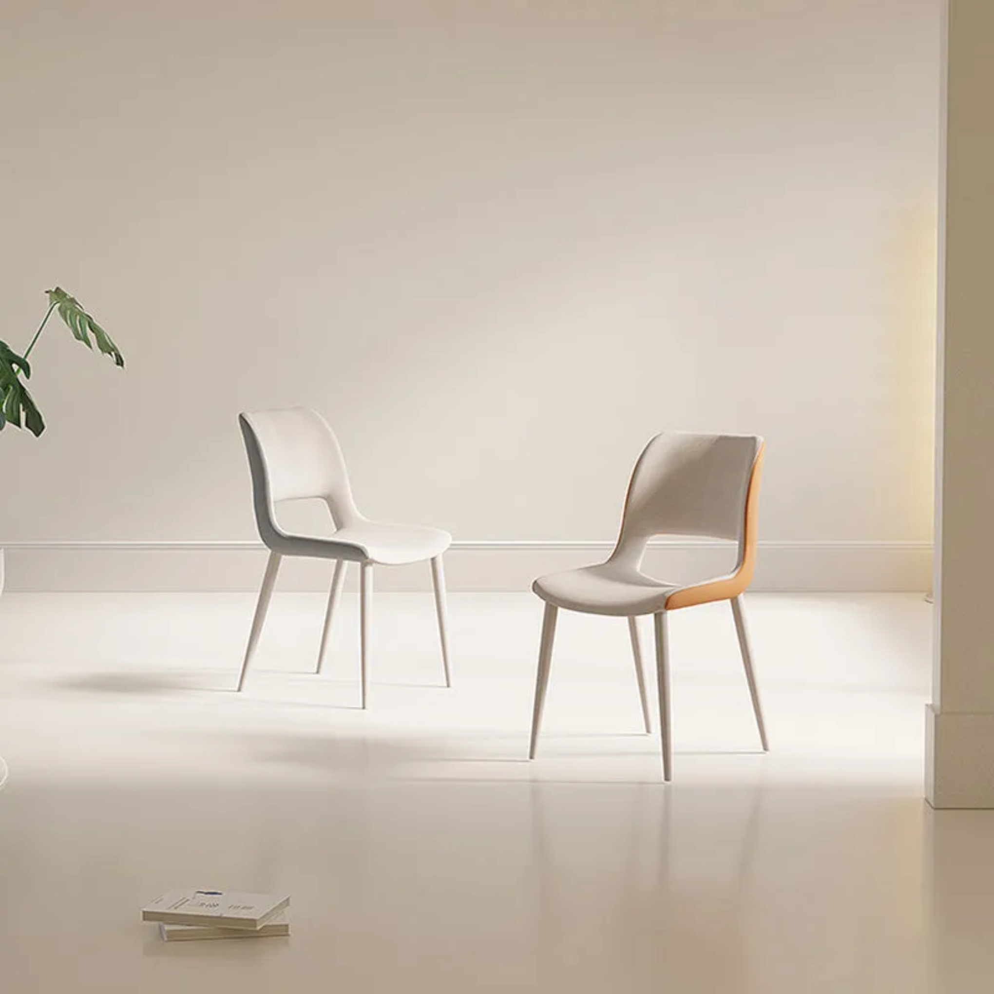 Gray minimalist scratch cat dining chairs & benches — Light Gray