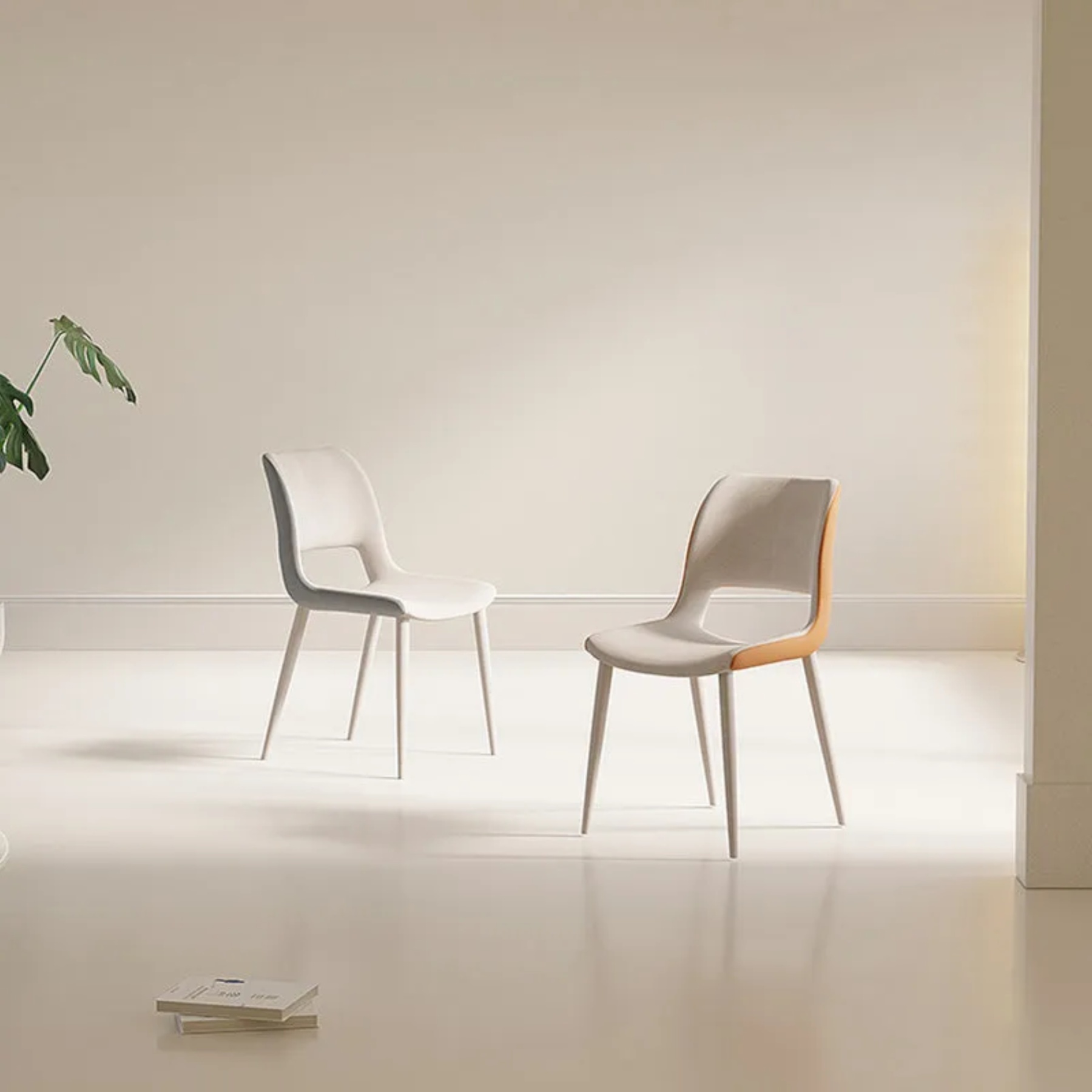 Gray minimalist scratch cat dining chairs & benches — Light Gray