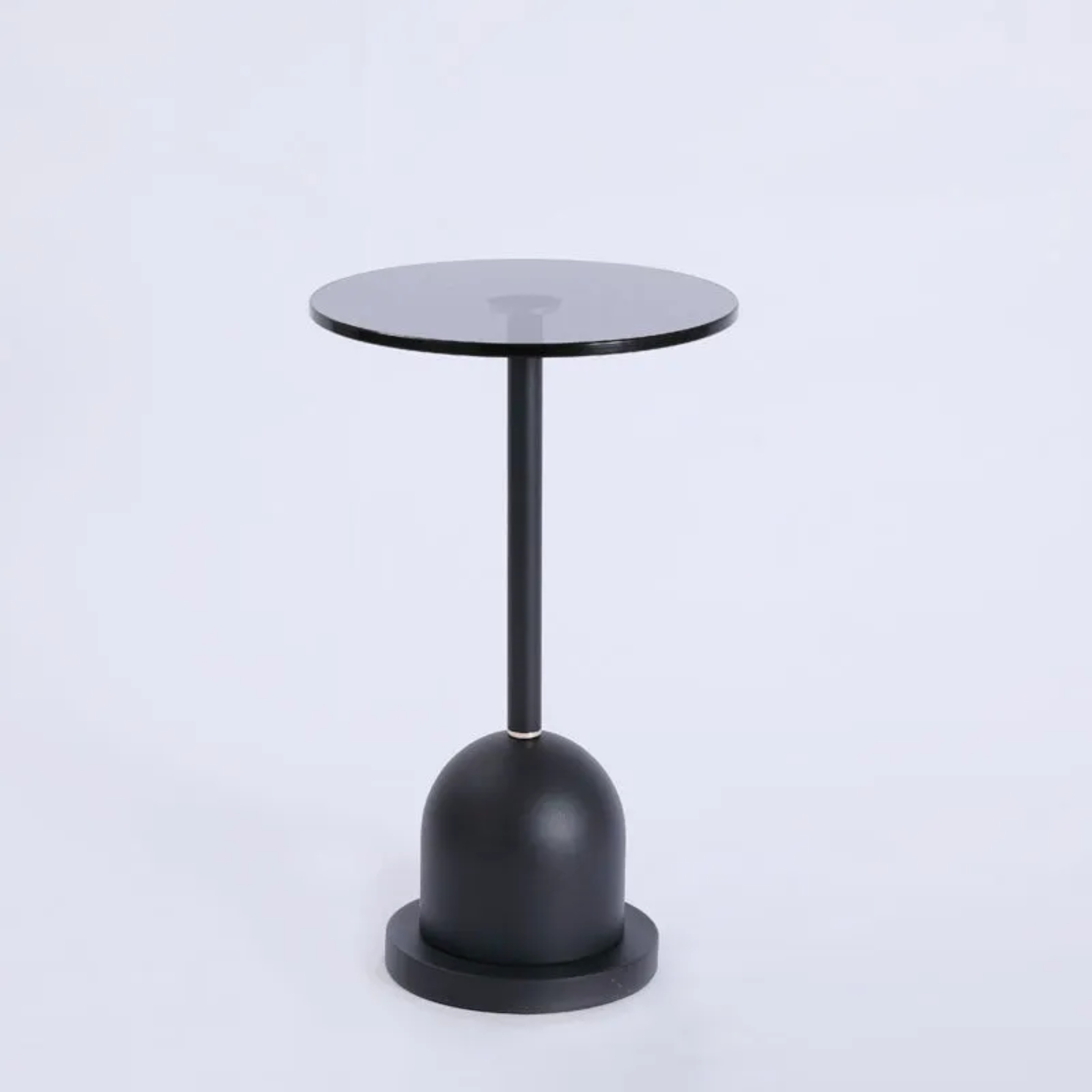 Chrome minimalist column end & side tables