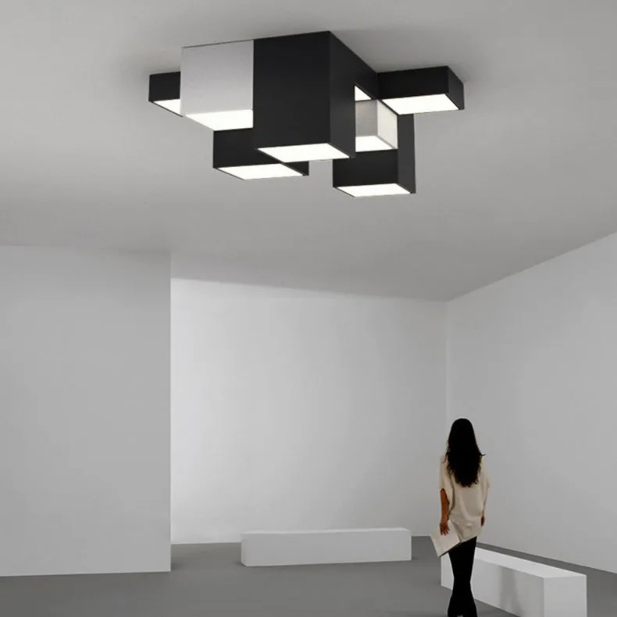 Lighom nordic cube acrylic flush mount lighting — 3-Light / 110V-120V (US/CA