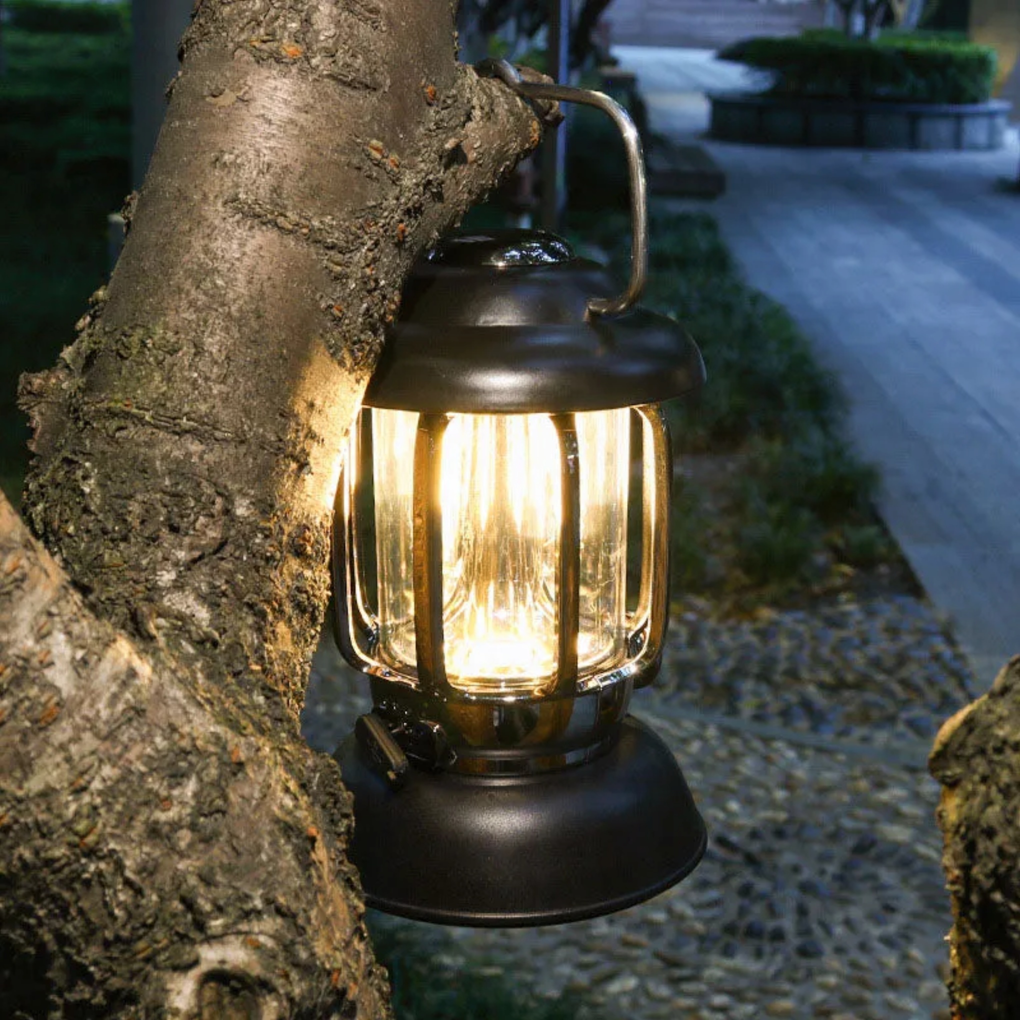 Minimalist cylindrical camping white iron landscape lighting, Lighom