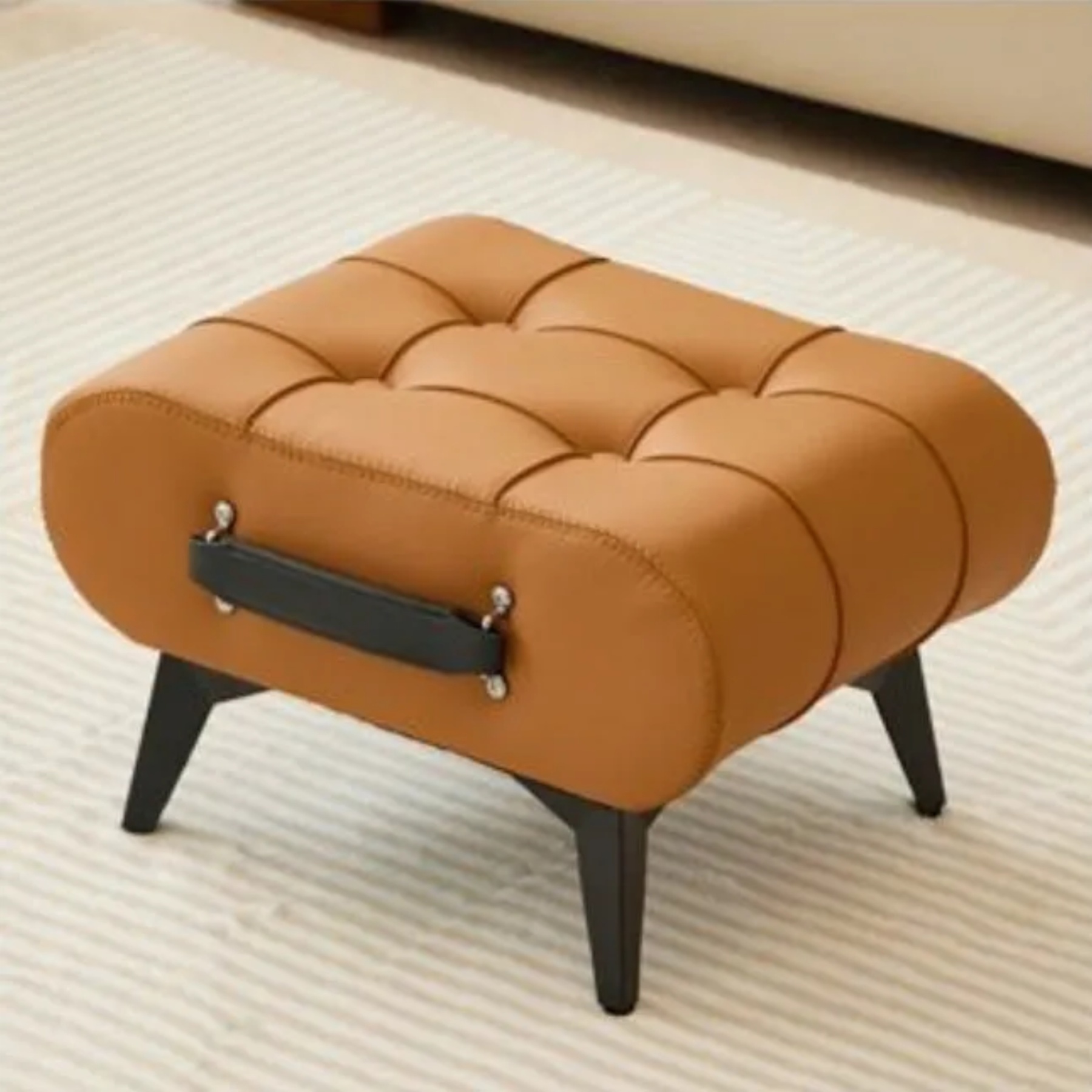 Brown minimalist home decor footstools