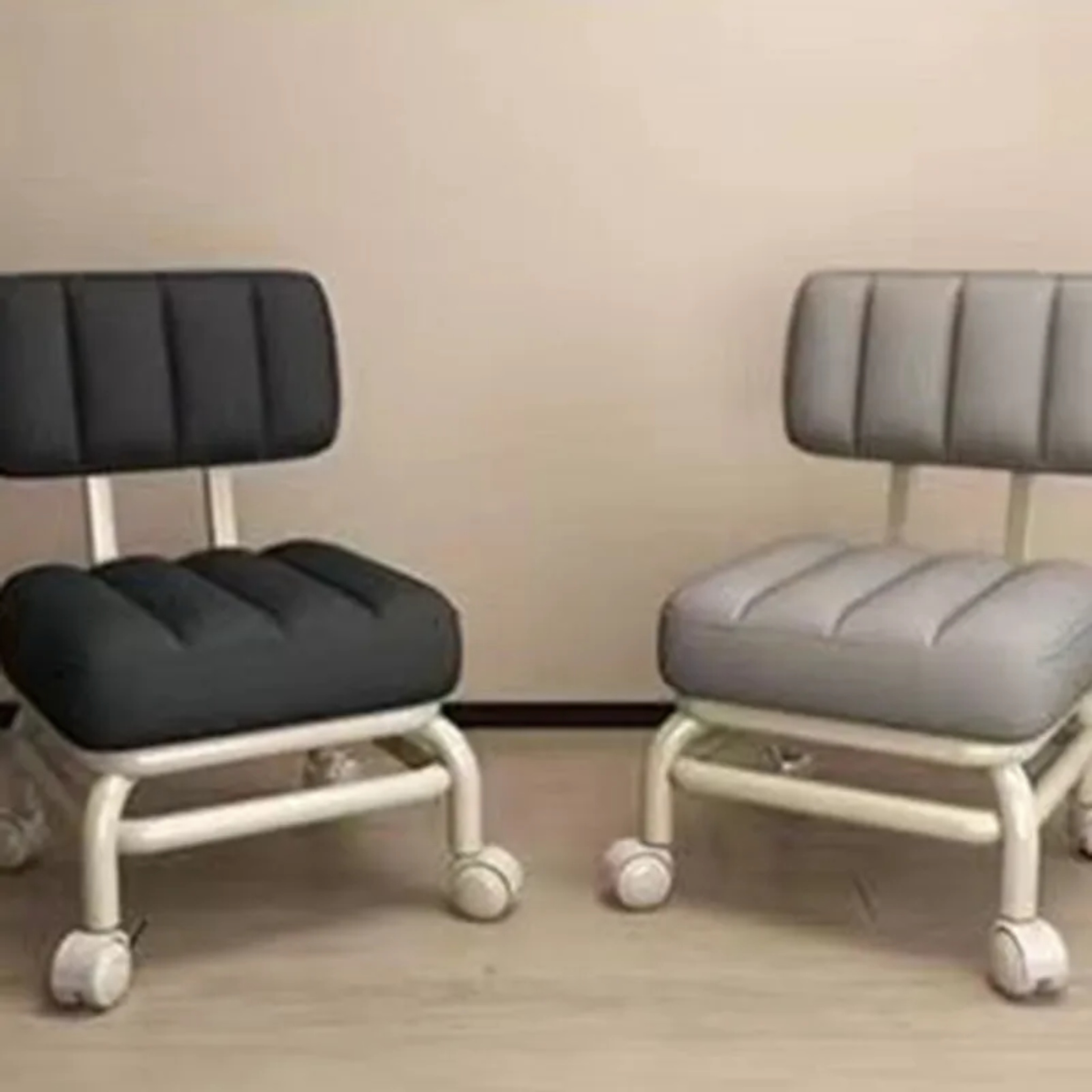 Lighom low metal low stools for entryway — Pink
