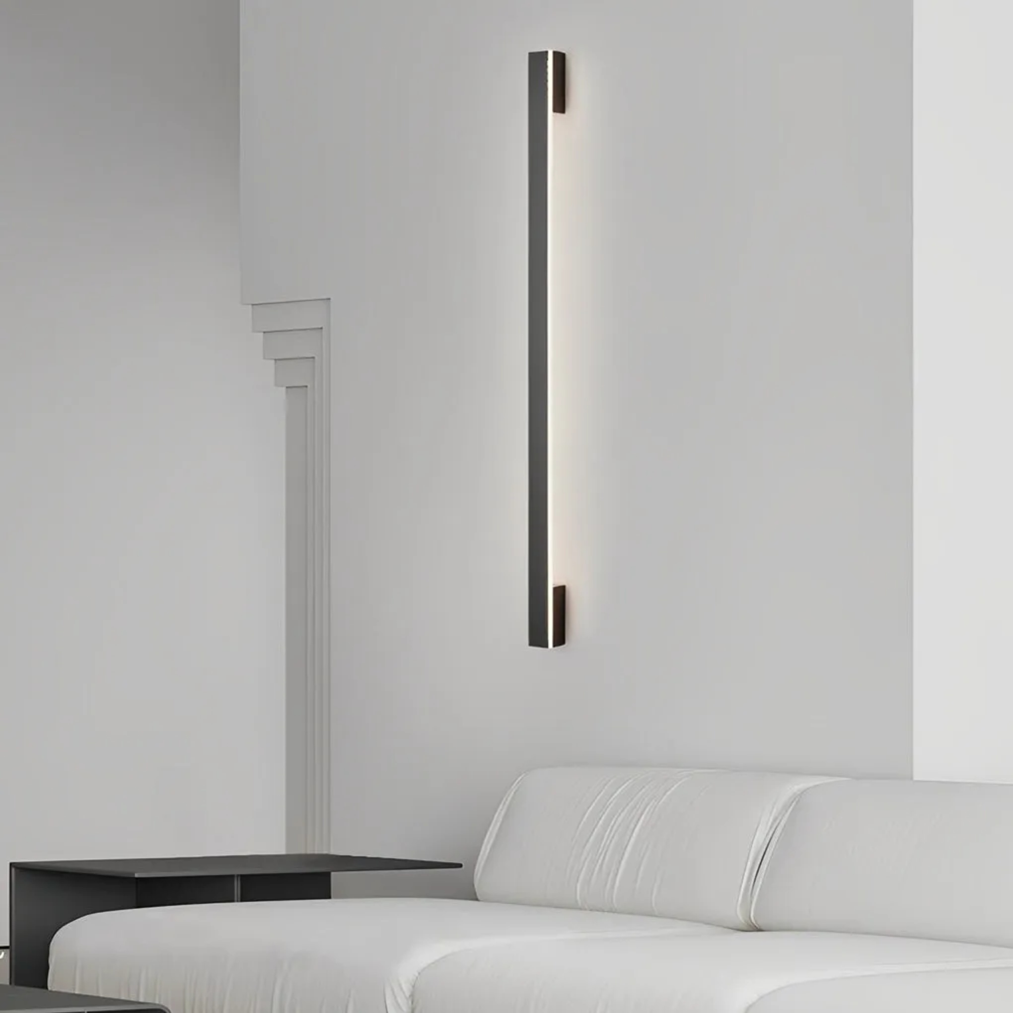 Modern long strip copper led wall lights — 1" L x 2" W x 24" H