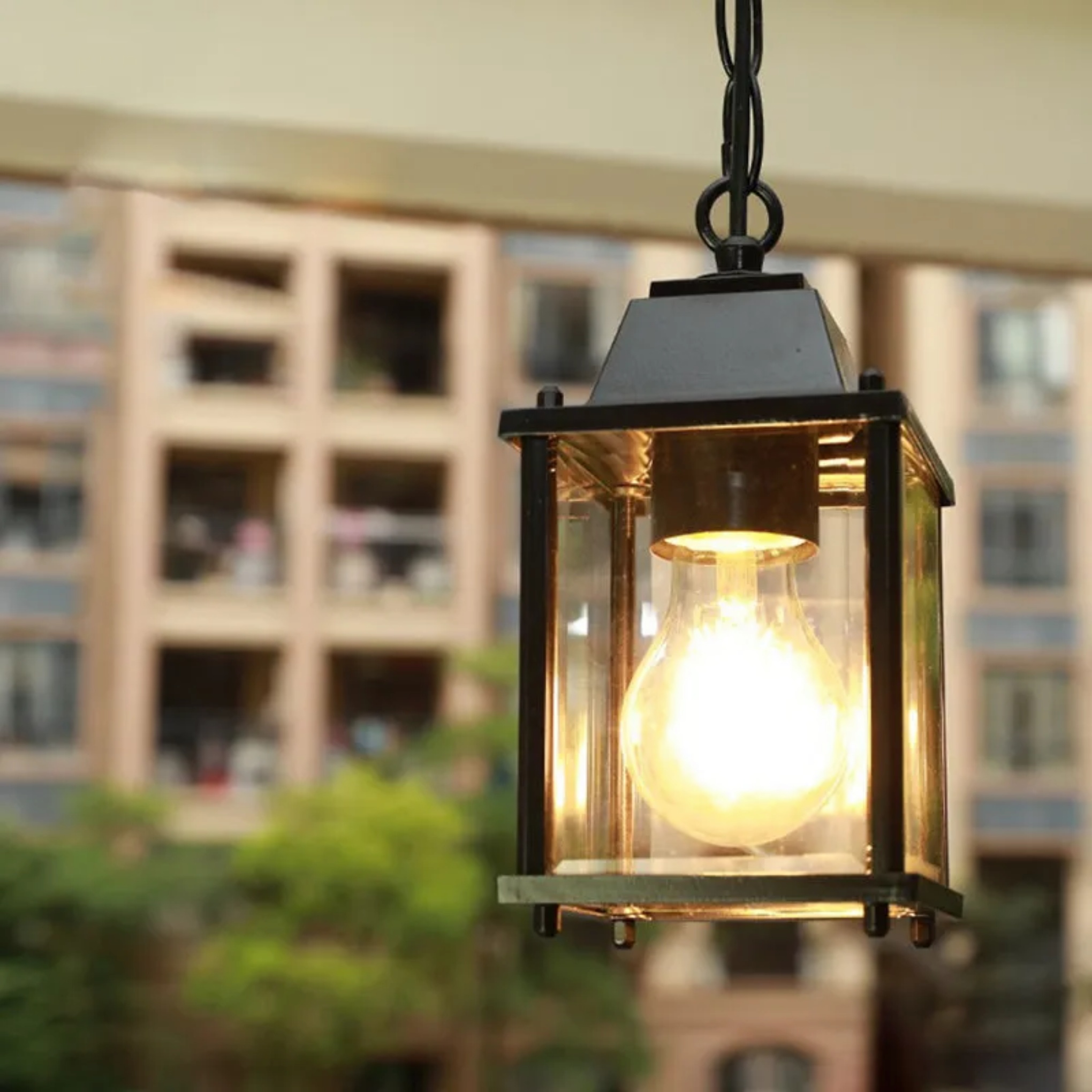 Black glass rectangular pendant lighting - minimalist — 110V-120V (US/CA