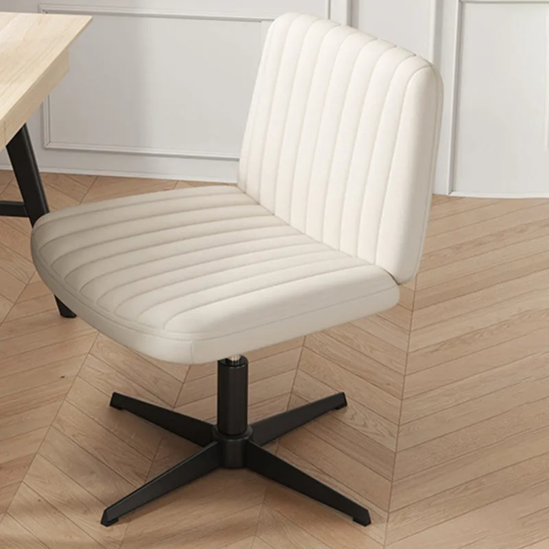 Minimalist rectangular armless gray accent chairs, Lighom