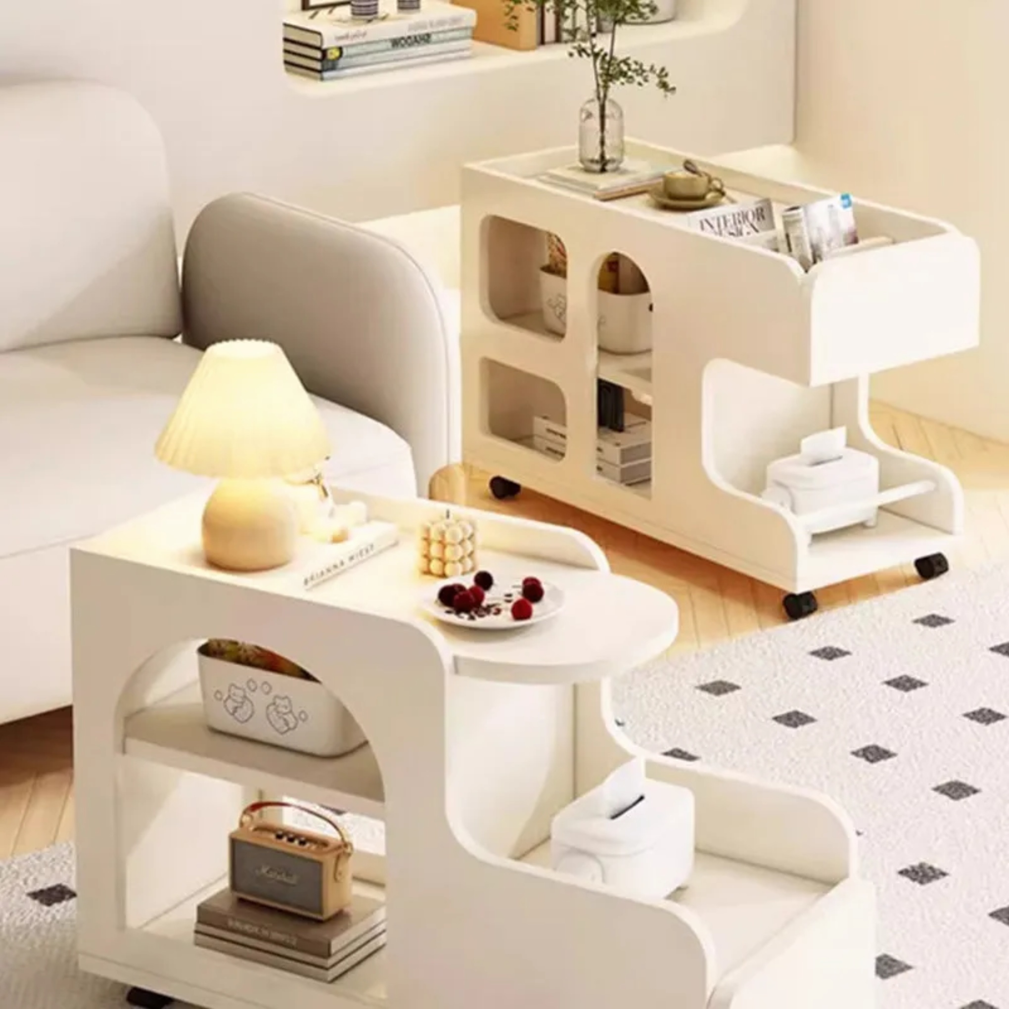 Lighom removable end wood end & side tables for living room — Variant A