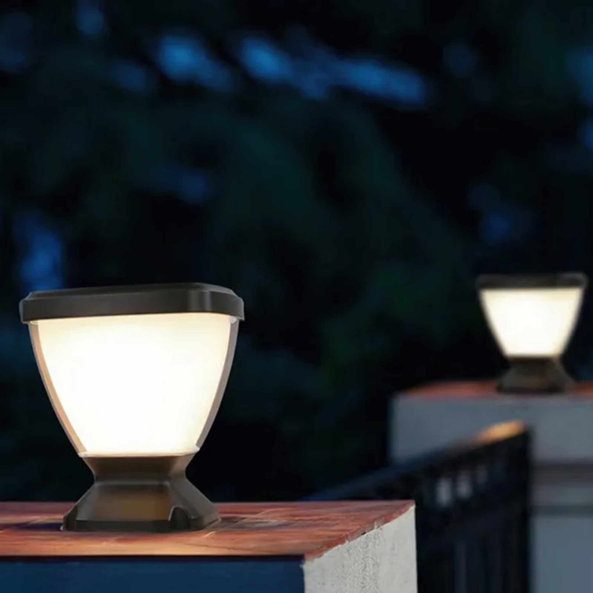 Lighom minimalist square black outdoor post lights
