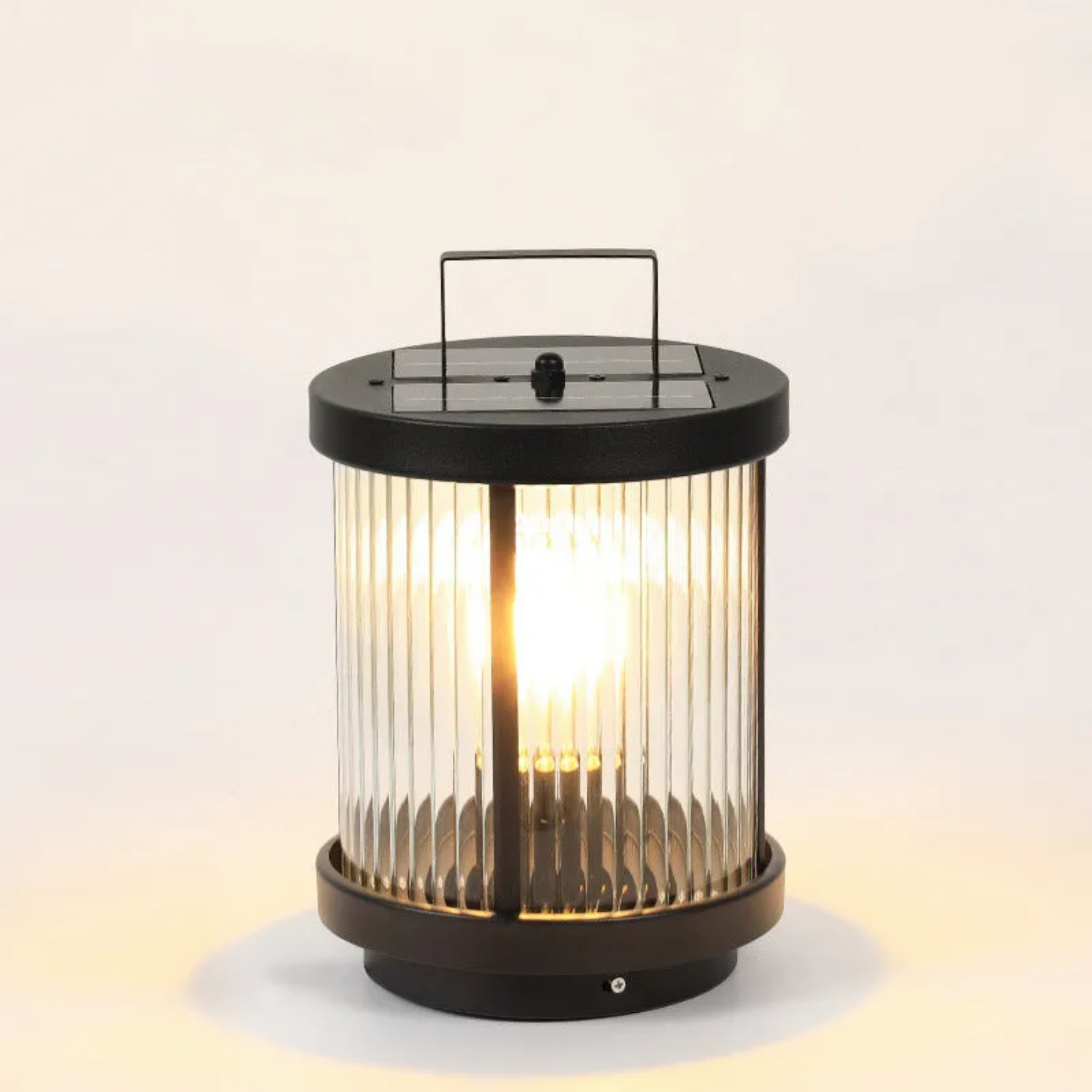 Minimalist stripe black aluminum landscape lighting — 11.81" H x 7.87" W