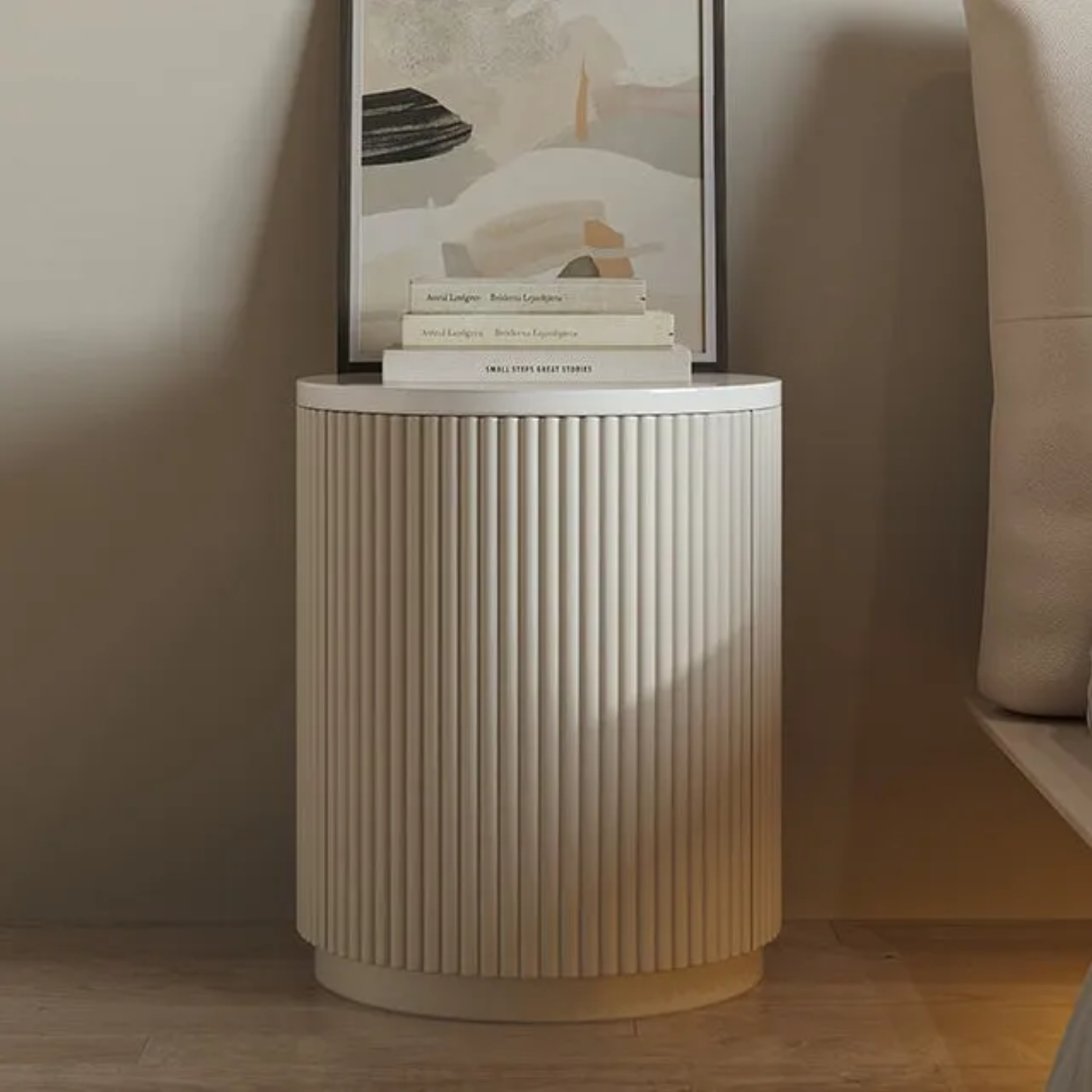 Minimalist 1-cabinet solid wood nightstands